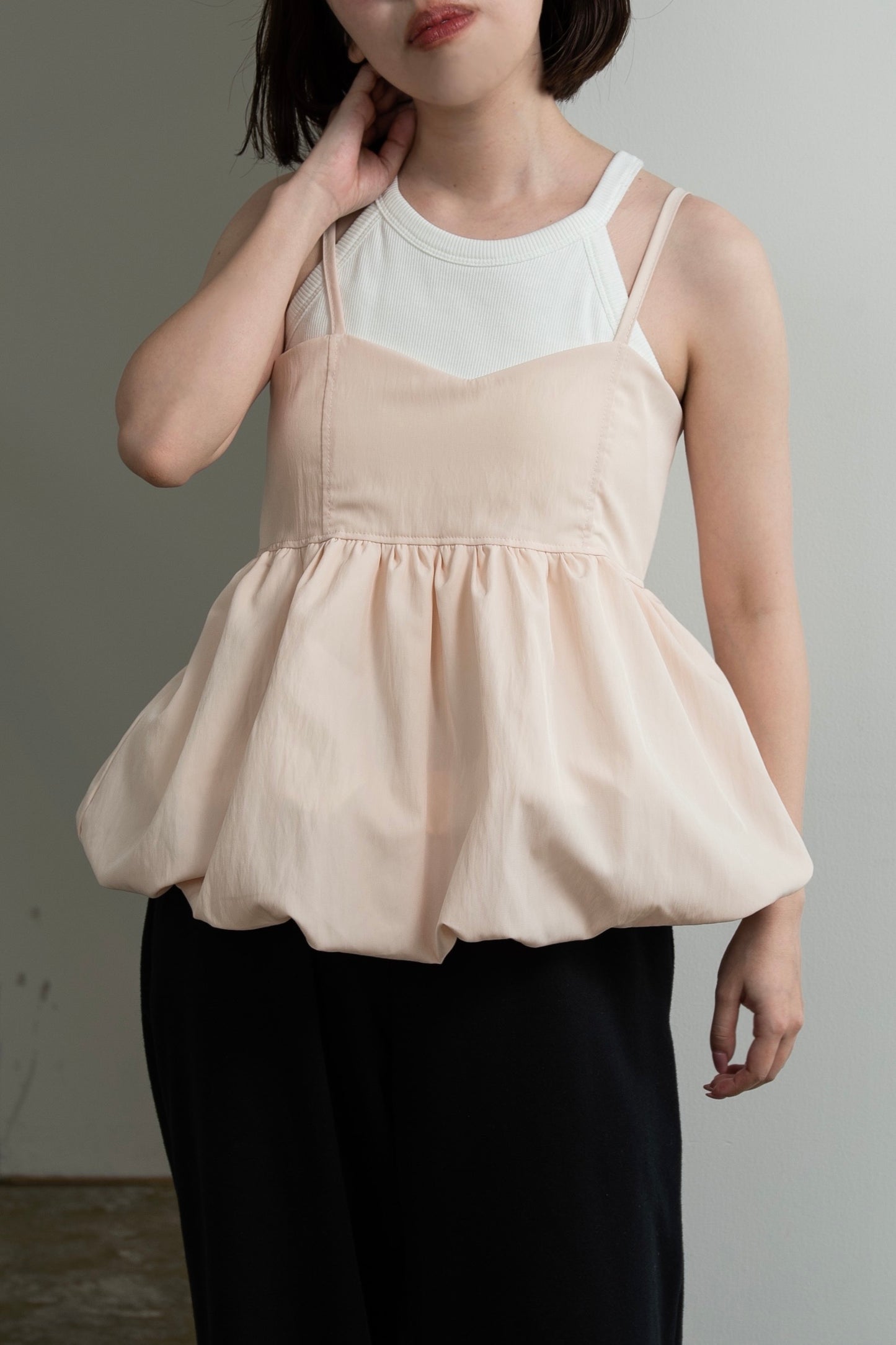 back shirring balloon cami