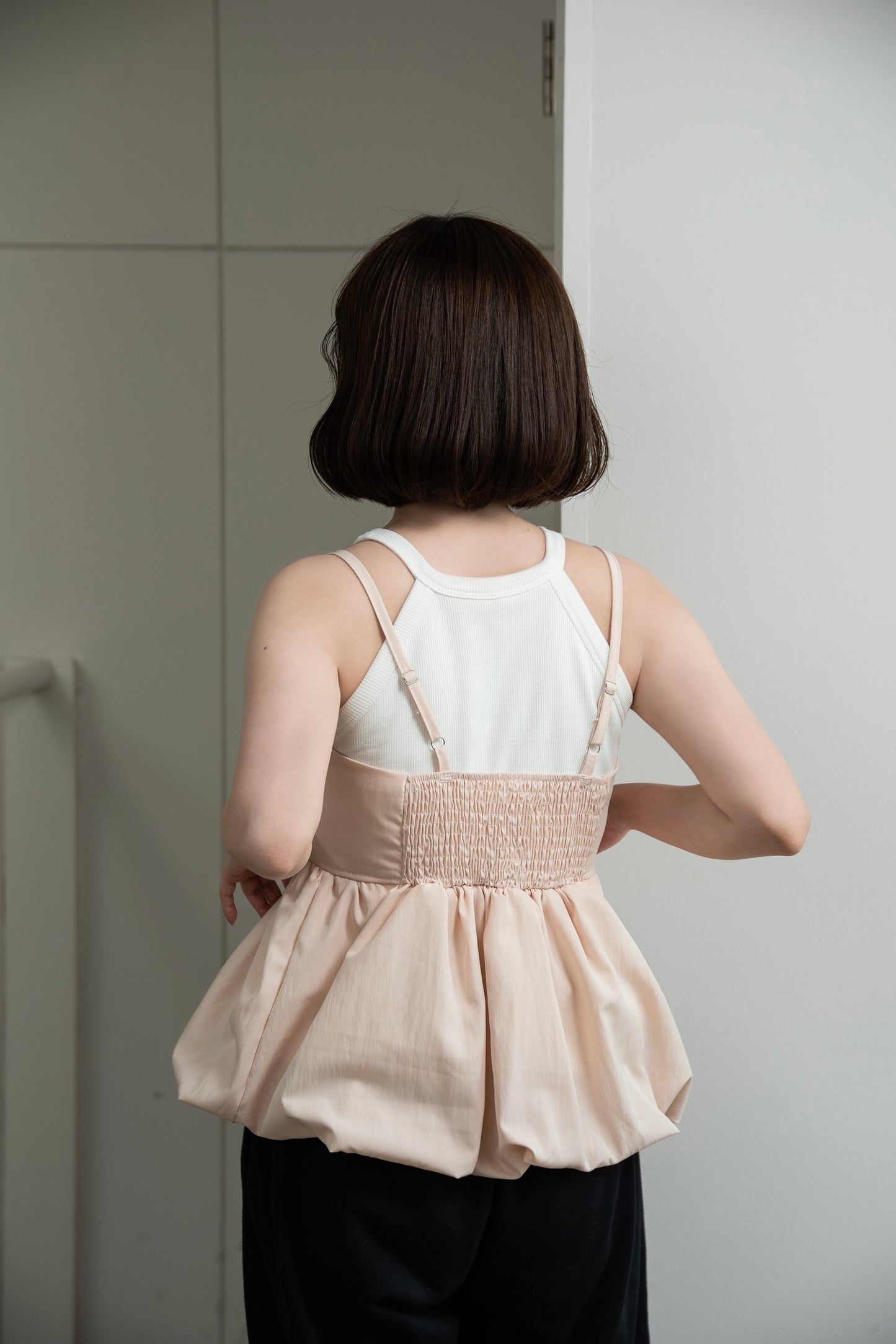 back shirring balloon cami