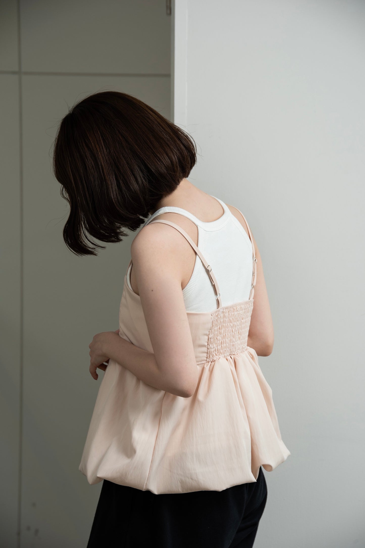 back shirring balloon cami