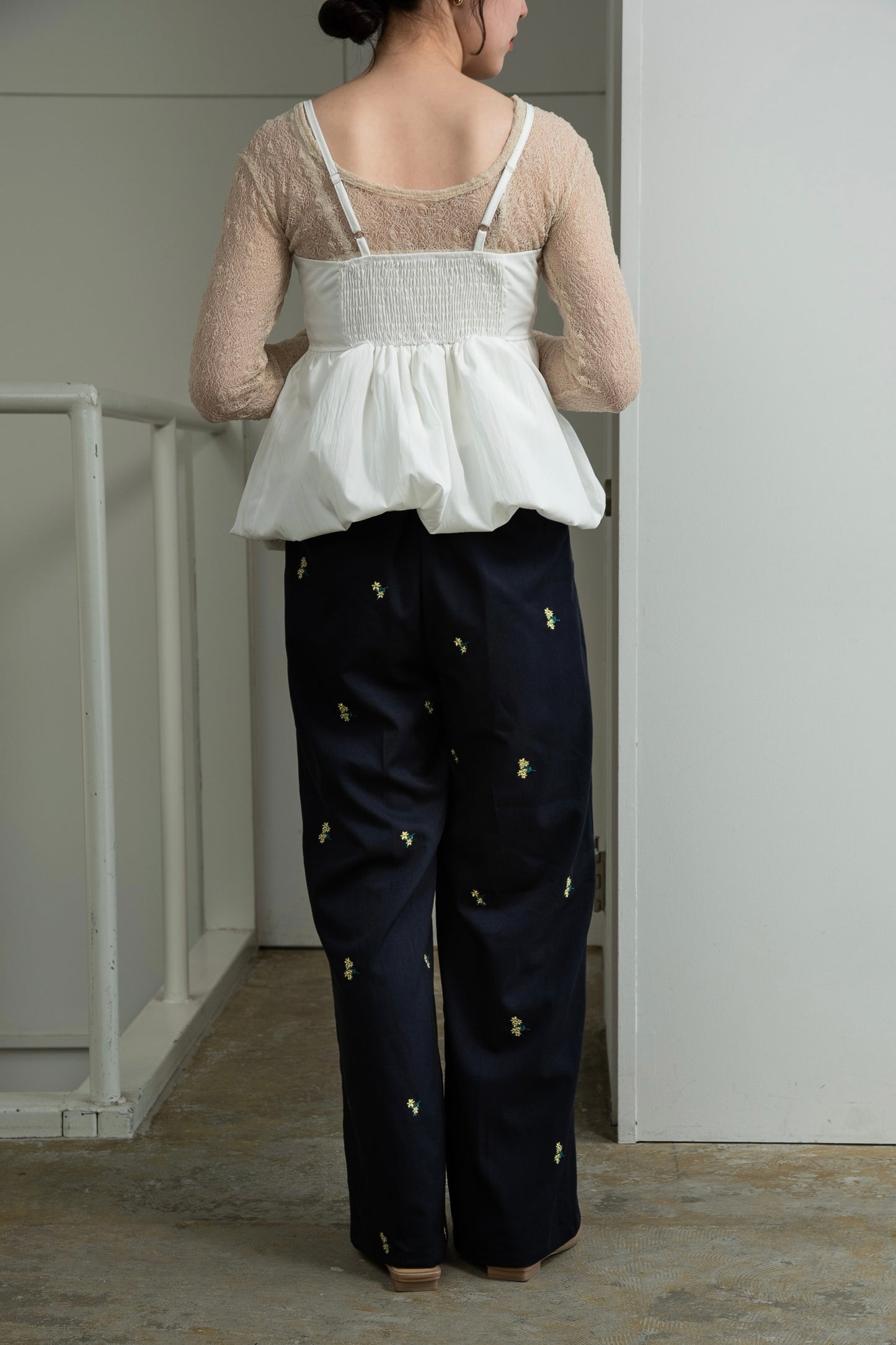 back shirring balloon cami