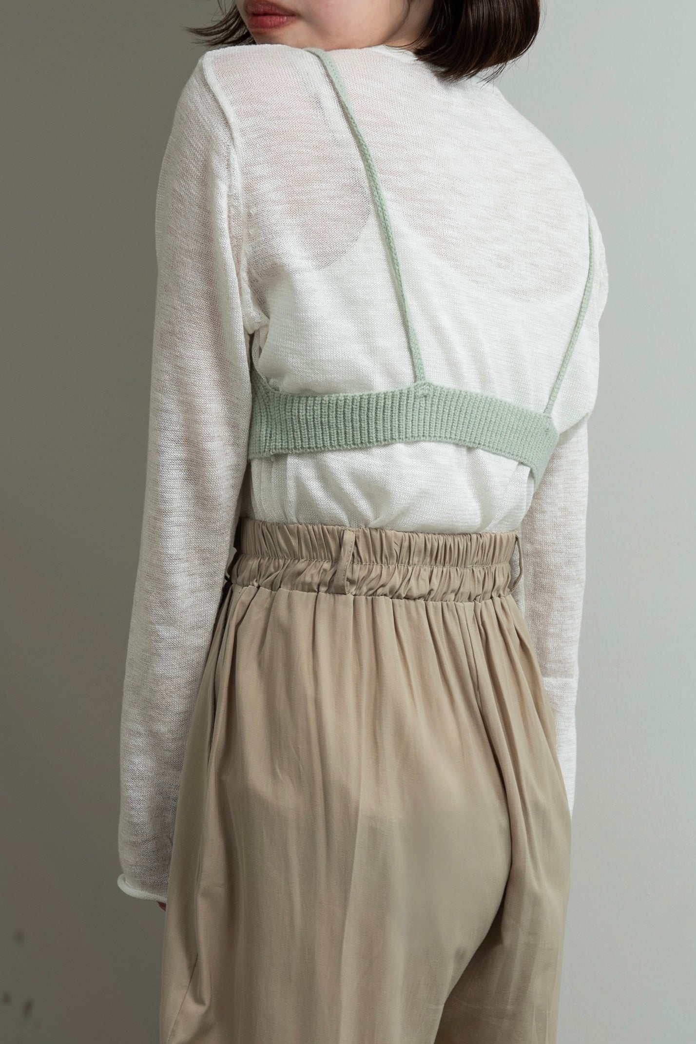 knit bustier set tops