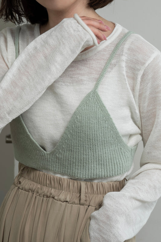 knit bustier set tops