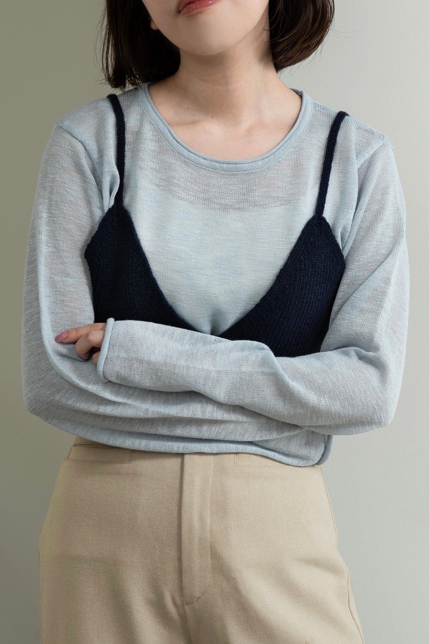 knit bustier set tops