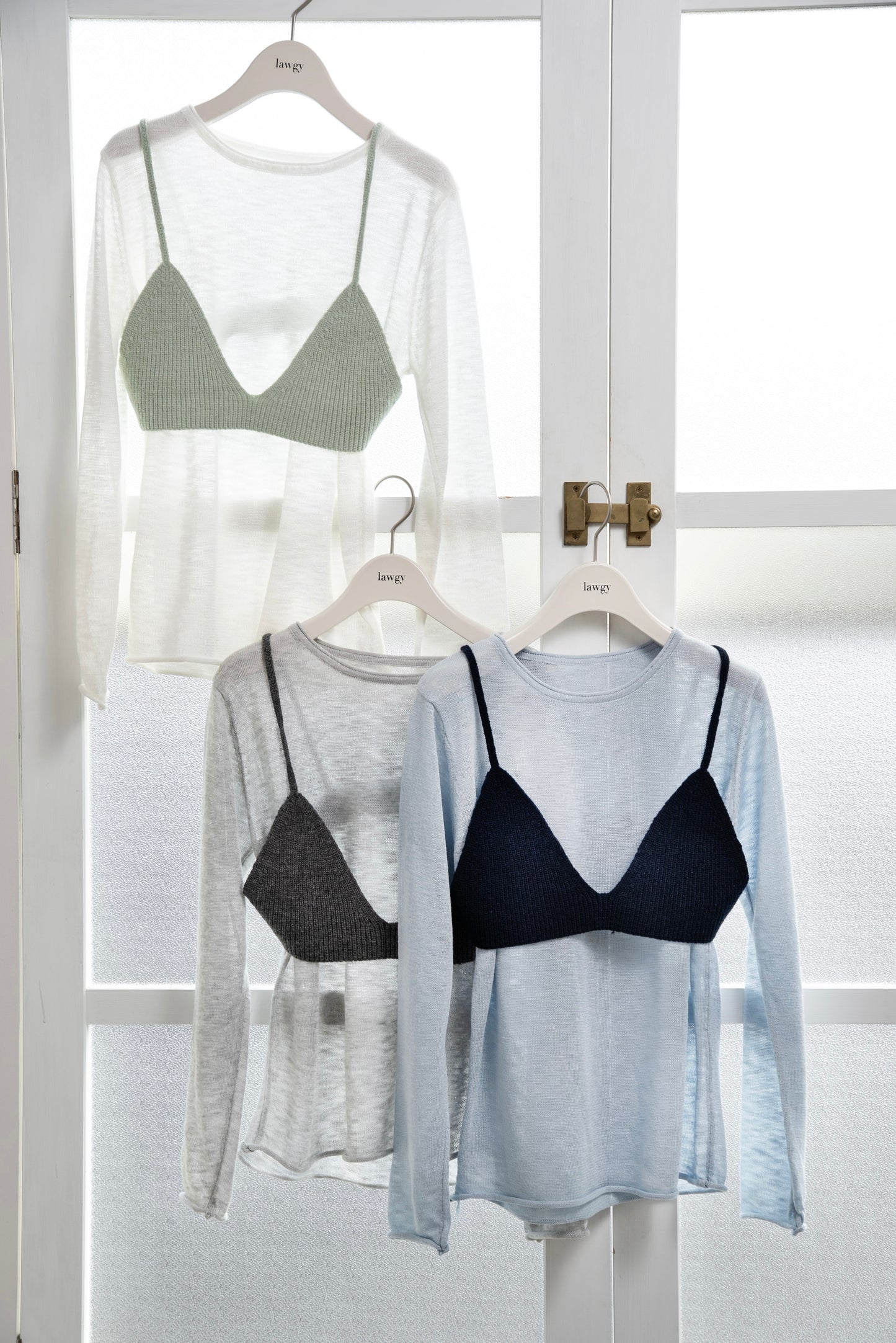 knit bustier set tops