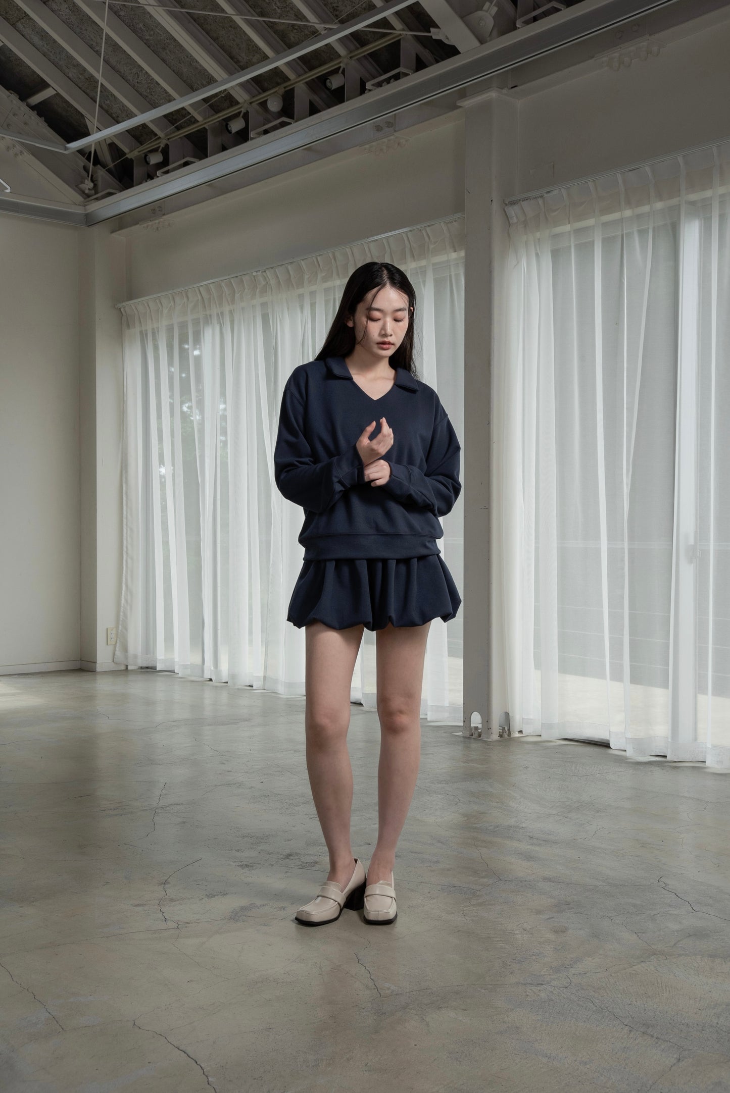 collar neck relaxed fit pullover