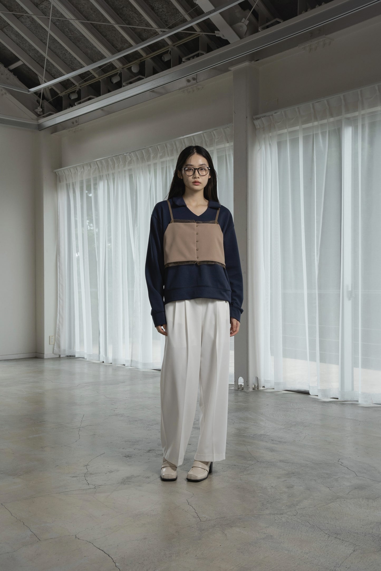 collar neck relaxed fit pullover