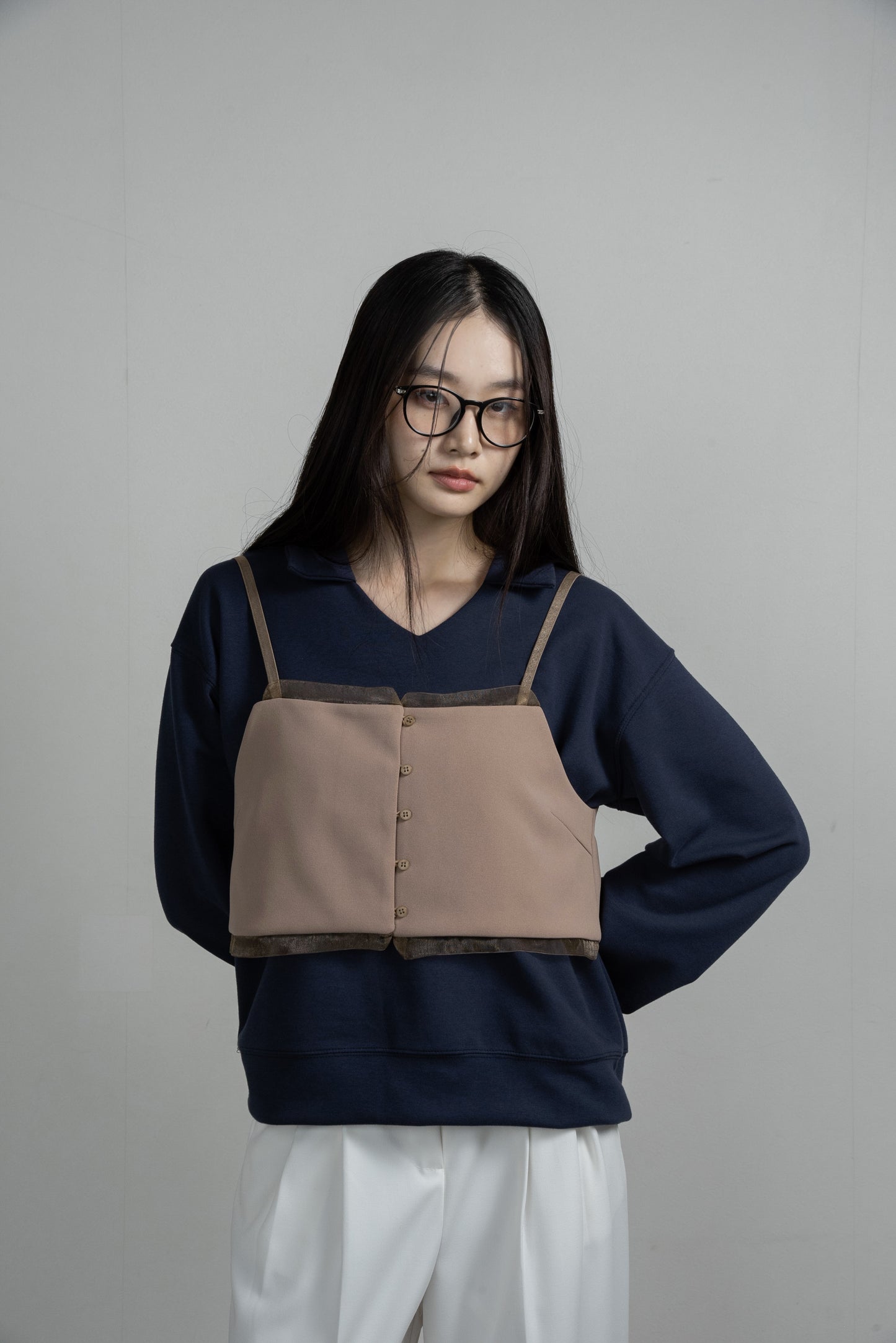 collar neck relaxed fit pullover