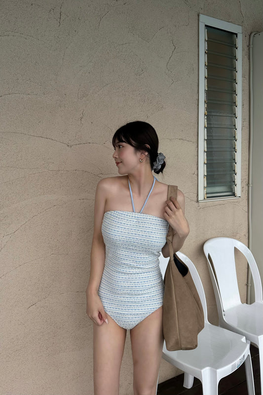 pattern arrange ribbon swimwear
