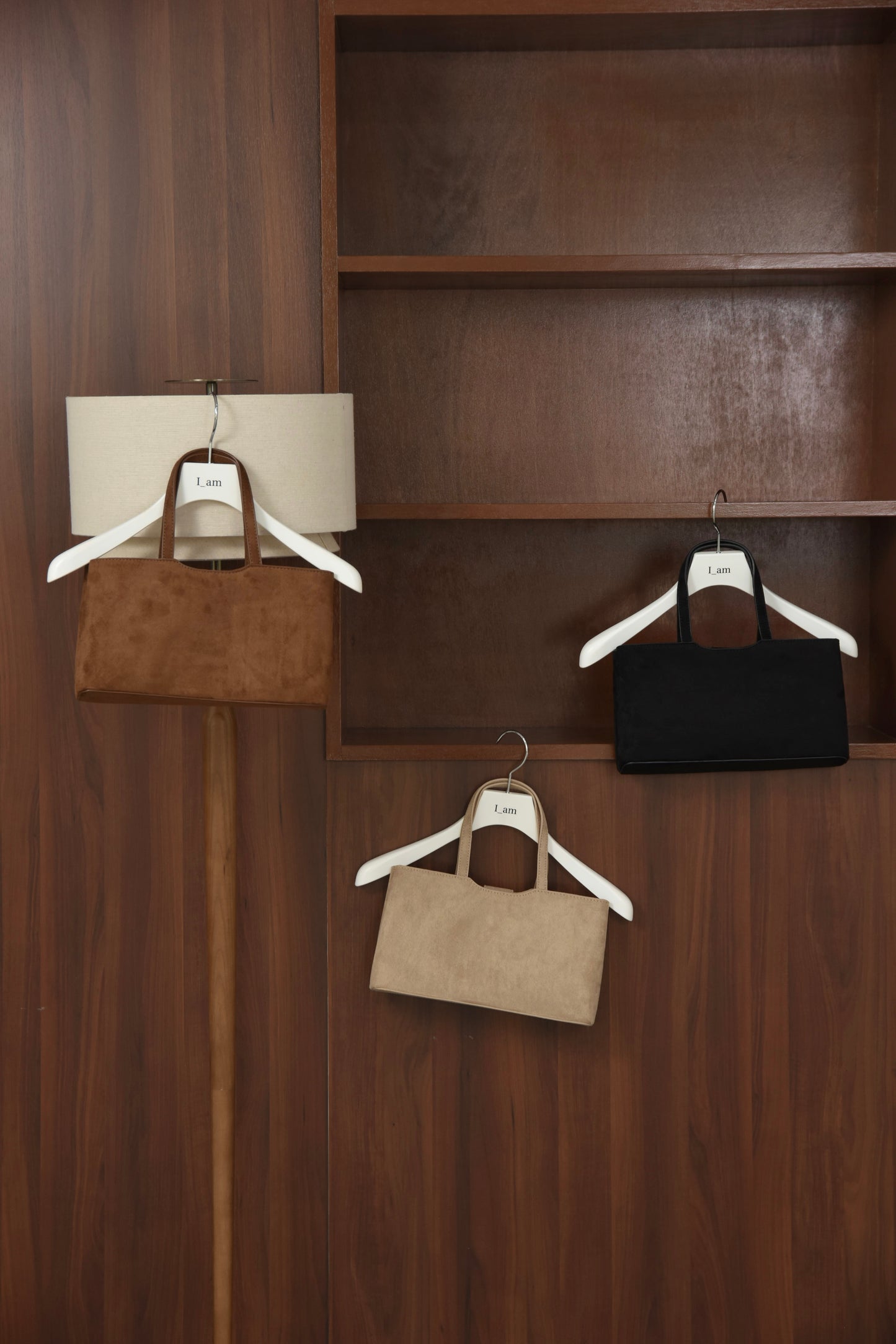 fuzzy double compartment bag