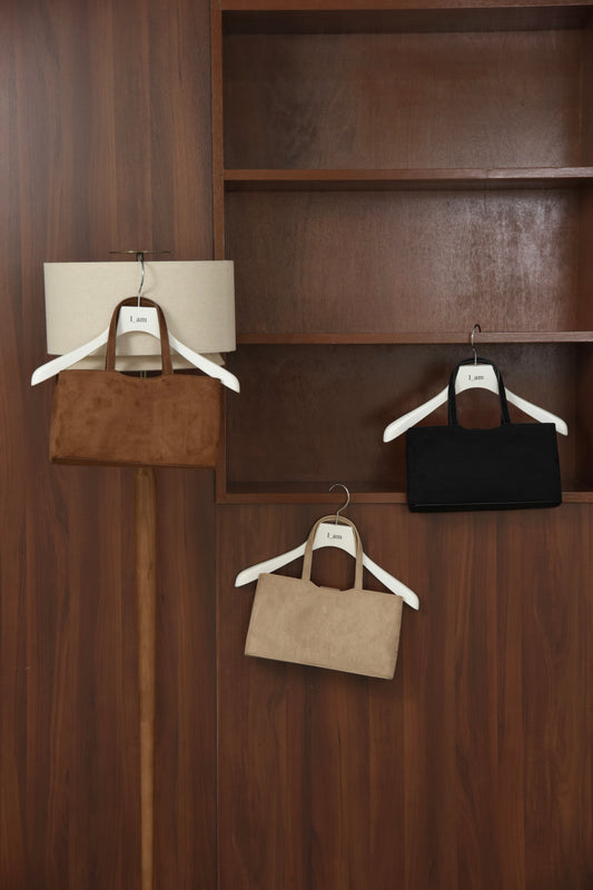 fuzzy double compartment bag