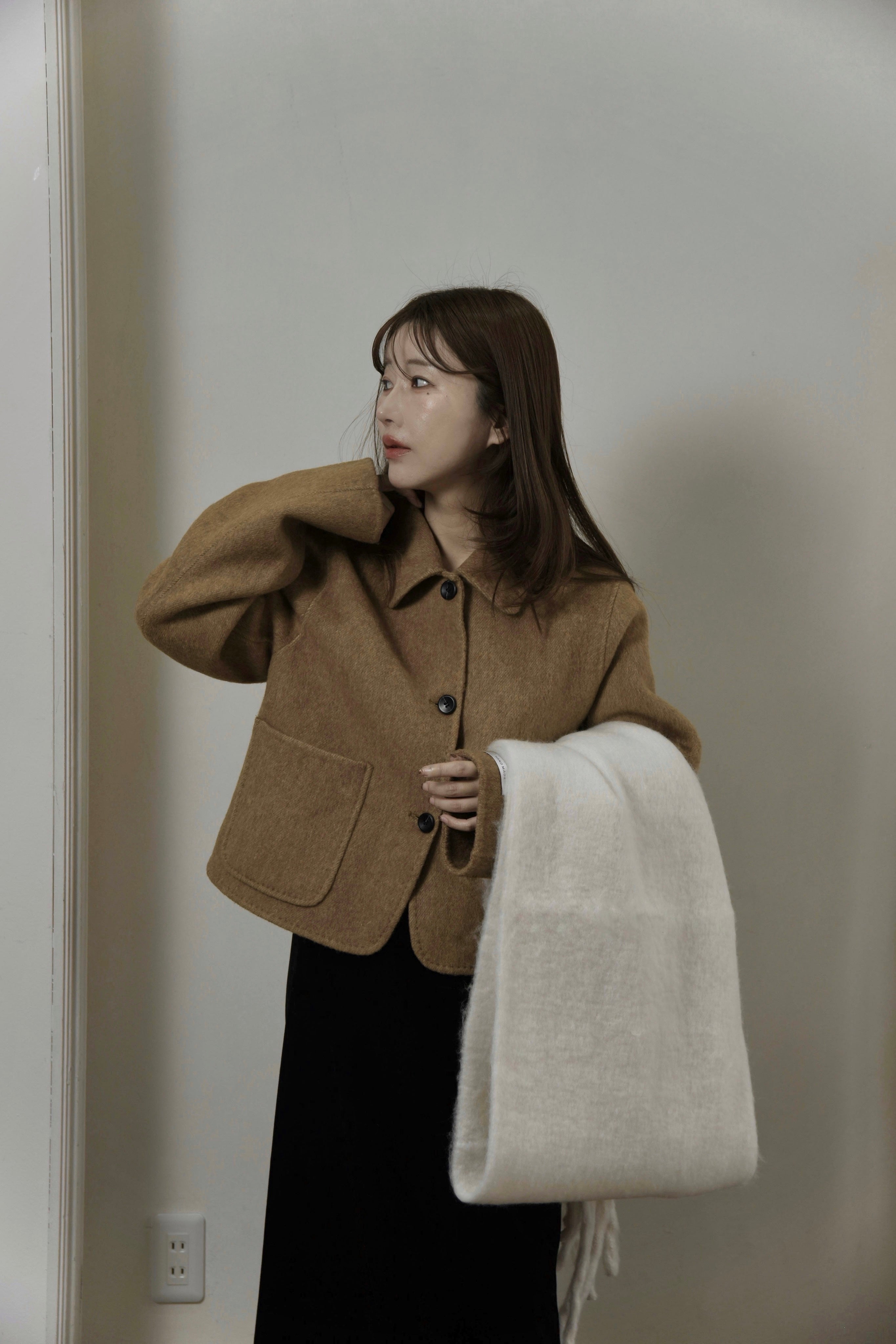 handmade stitch accent short coat – eim online（エイム オンライン）