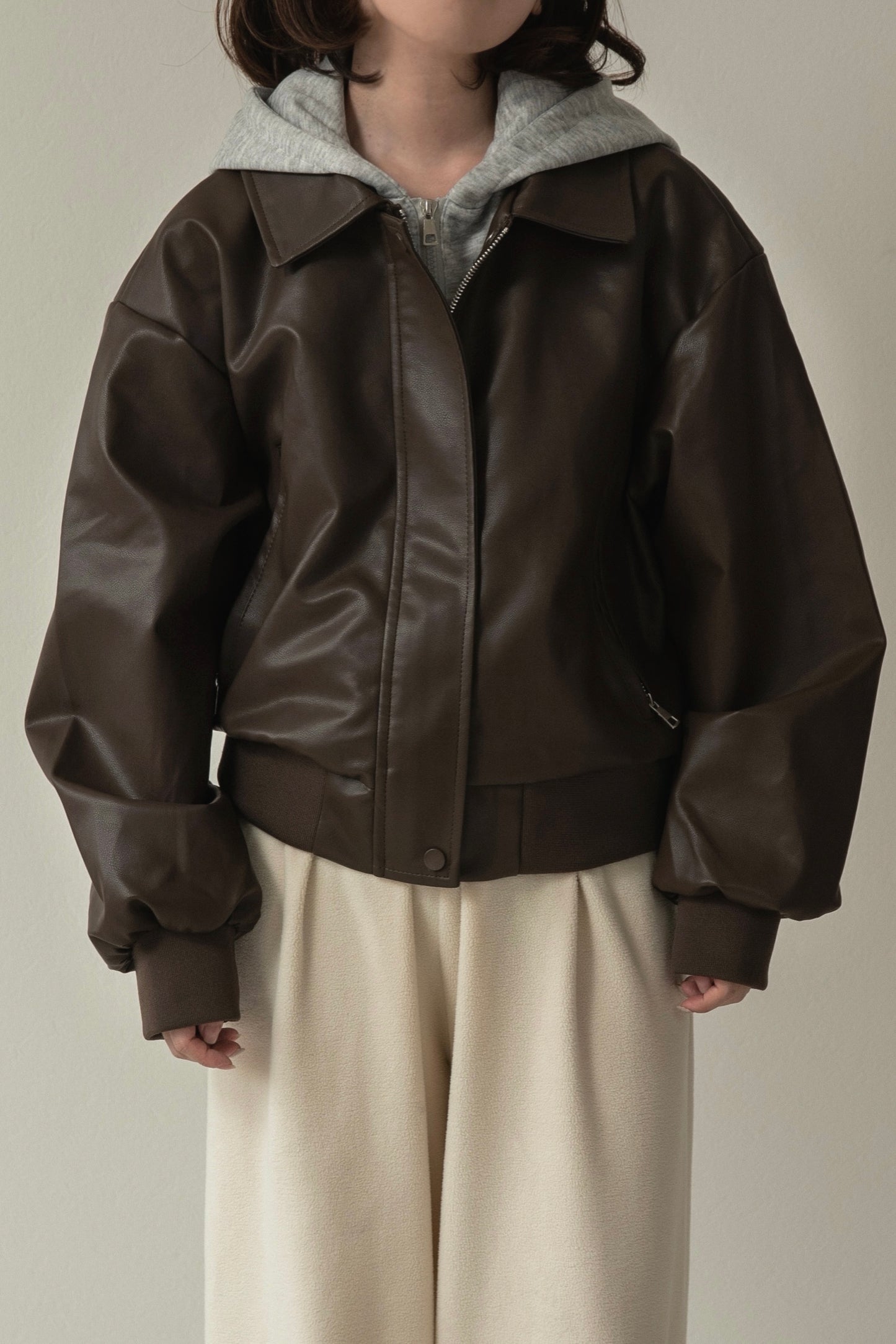 hooded docking short blouson