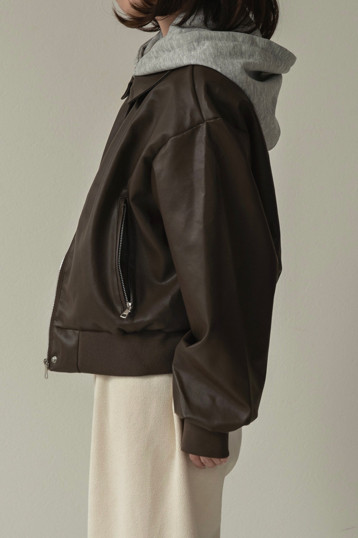 hooded docking short blouson