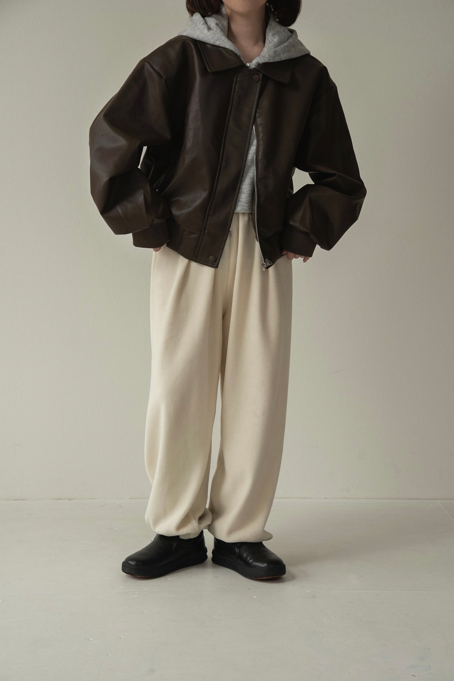 hooded docking short blouson