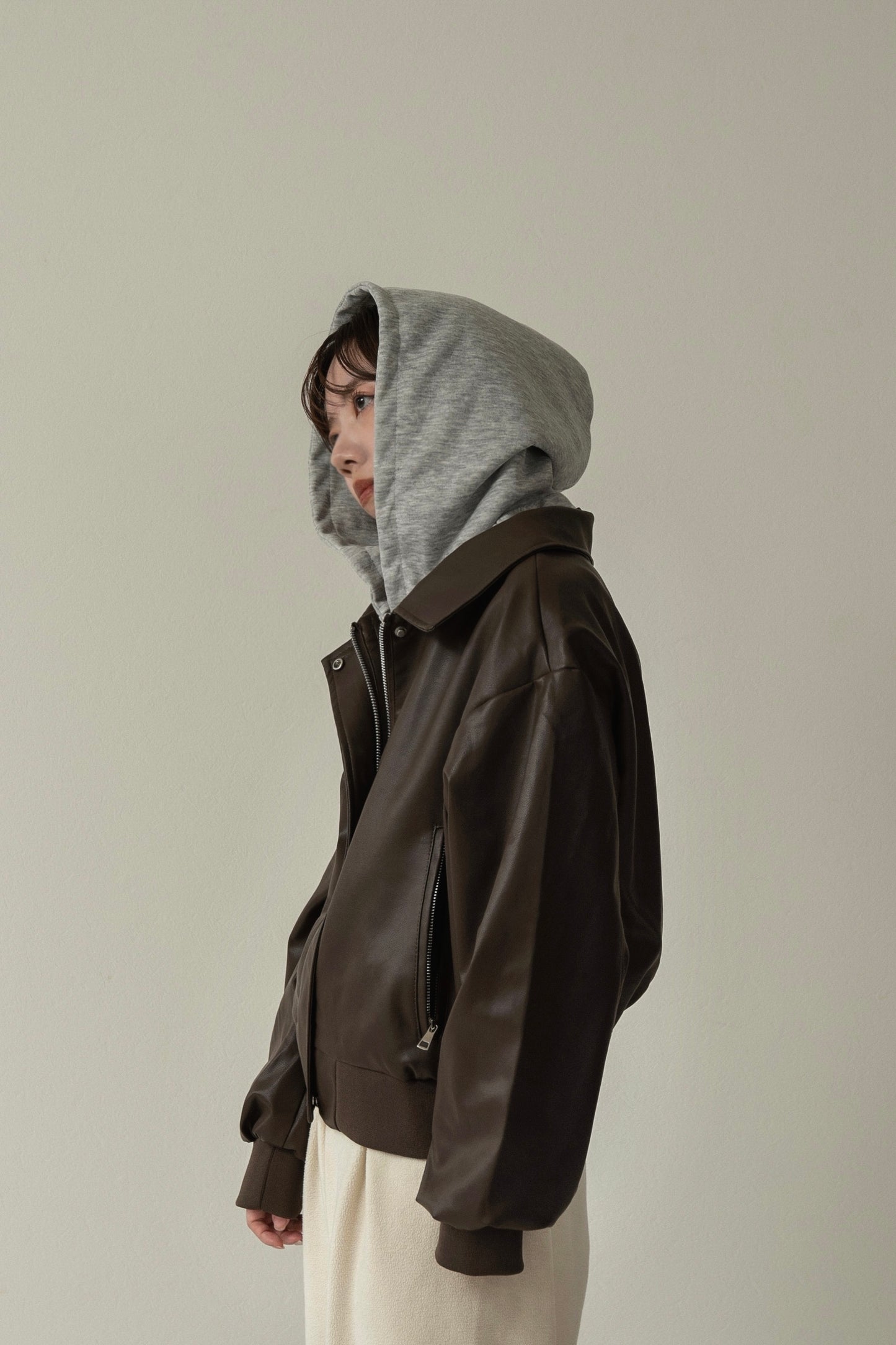 hooded docking short blouson