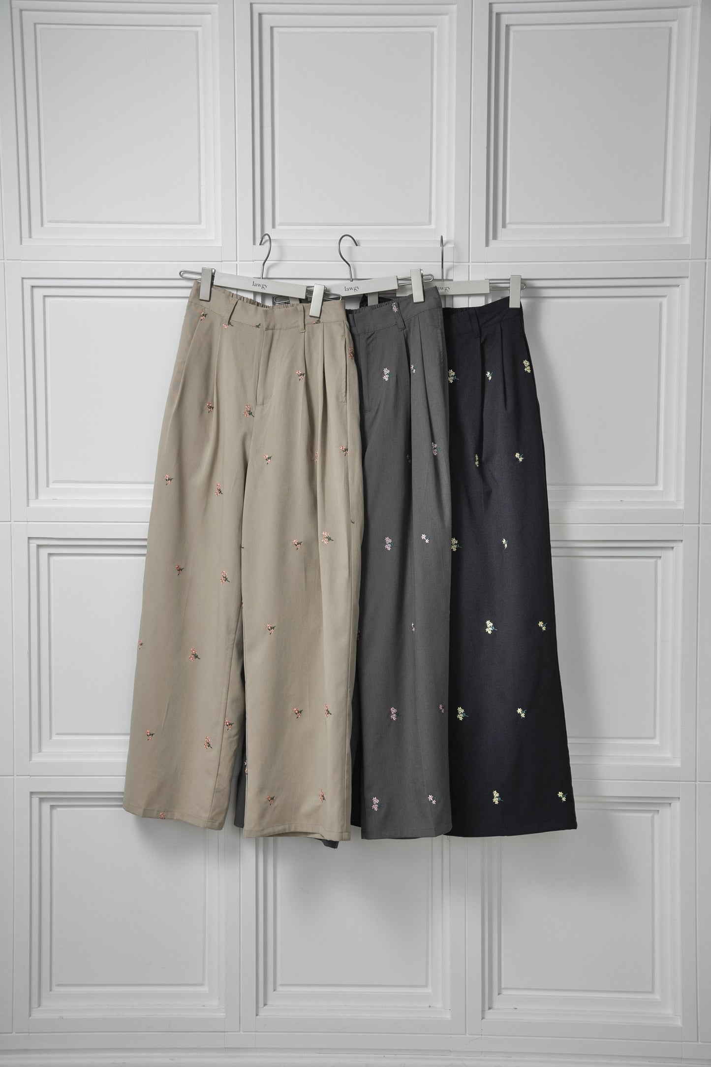 embroidery flower pants