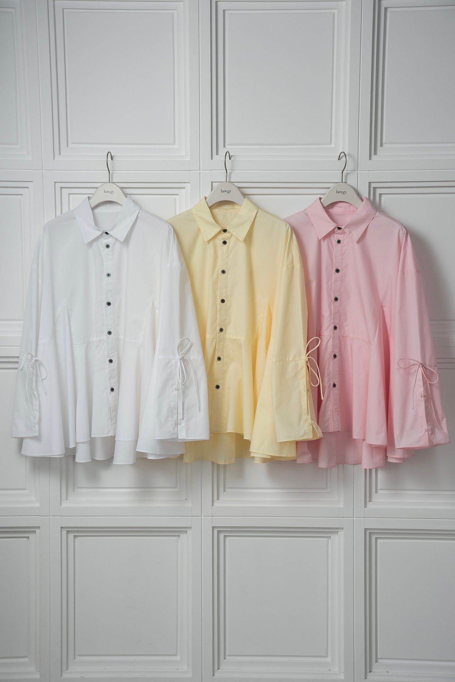 flare sleeve arrange shirt
