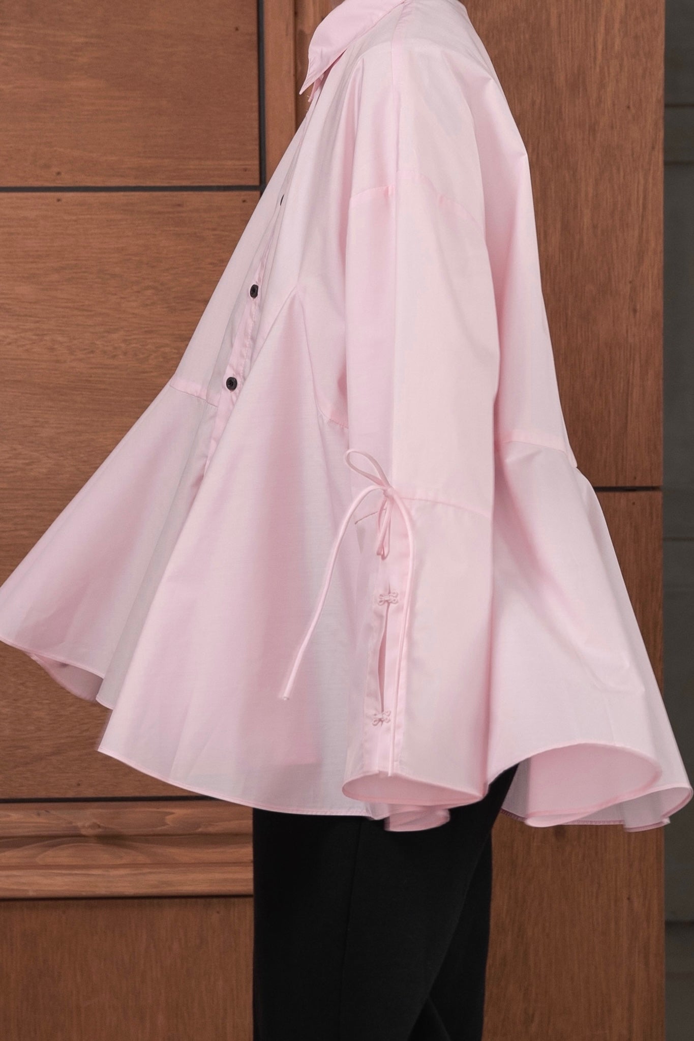 flare sleeve arrange shirt