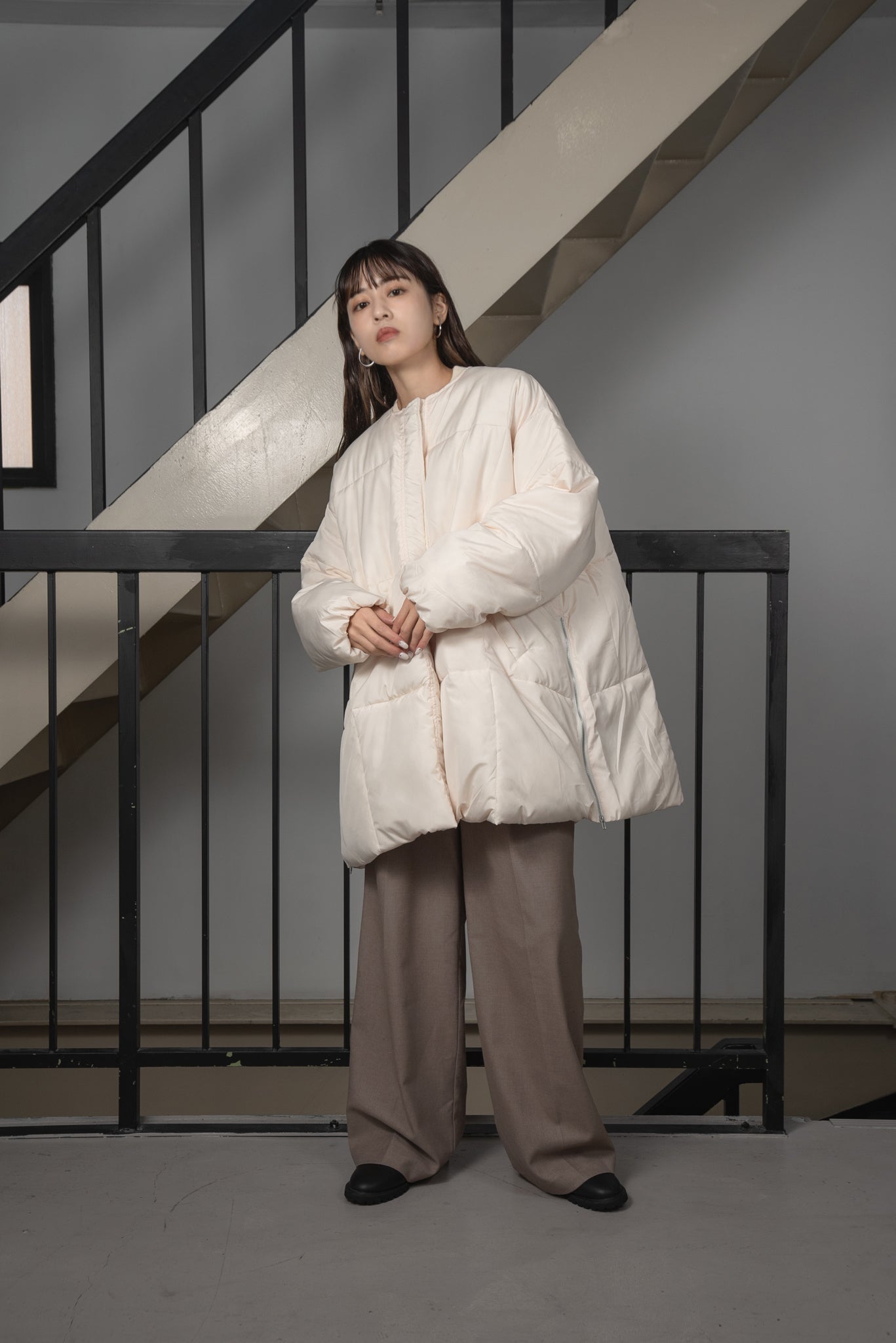 fiber down no collar blouson – eim online（エイム オンライン）