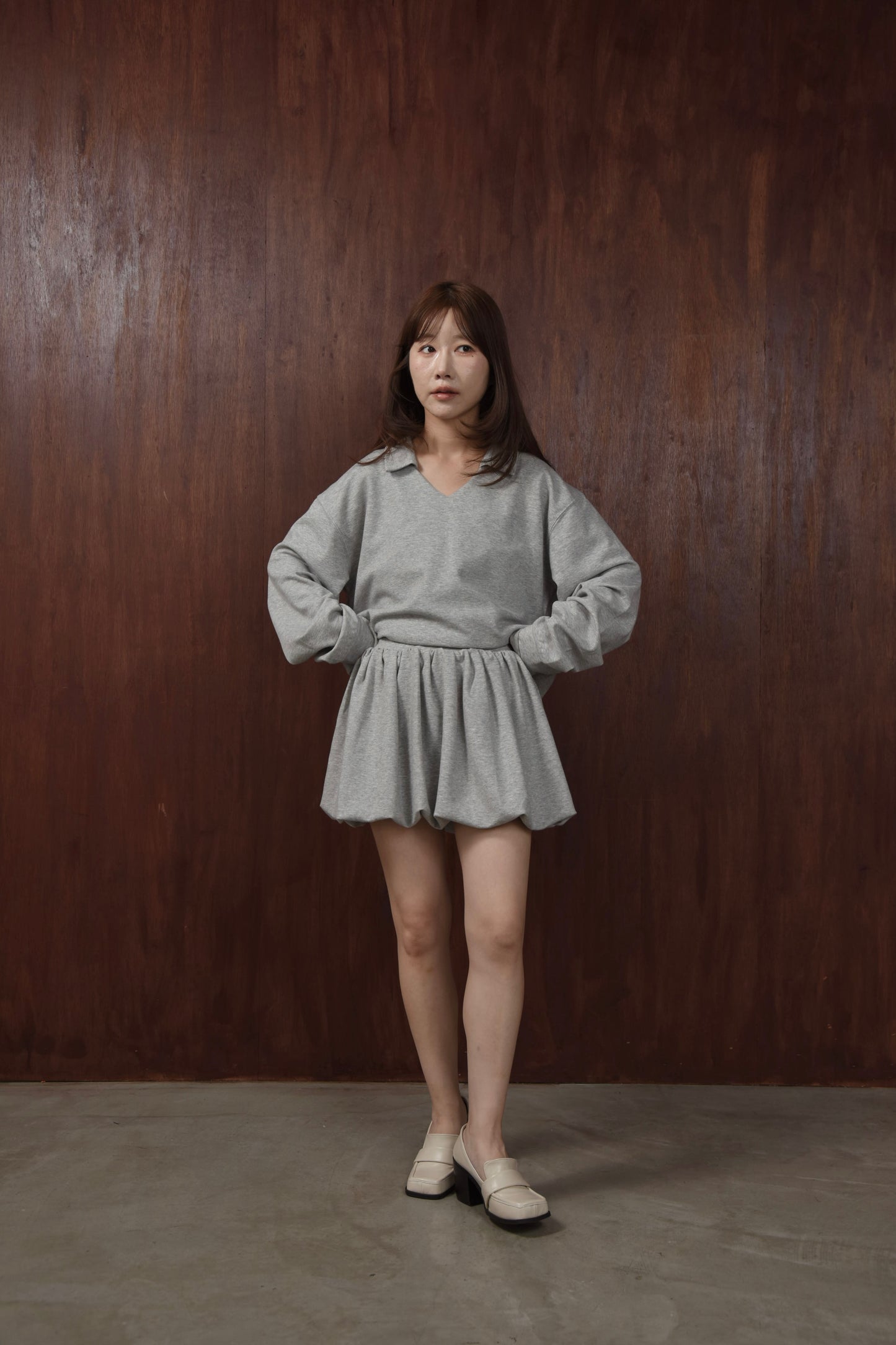 collar neck relaxed fit pullover