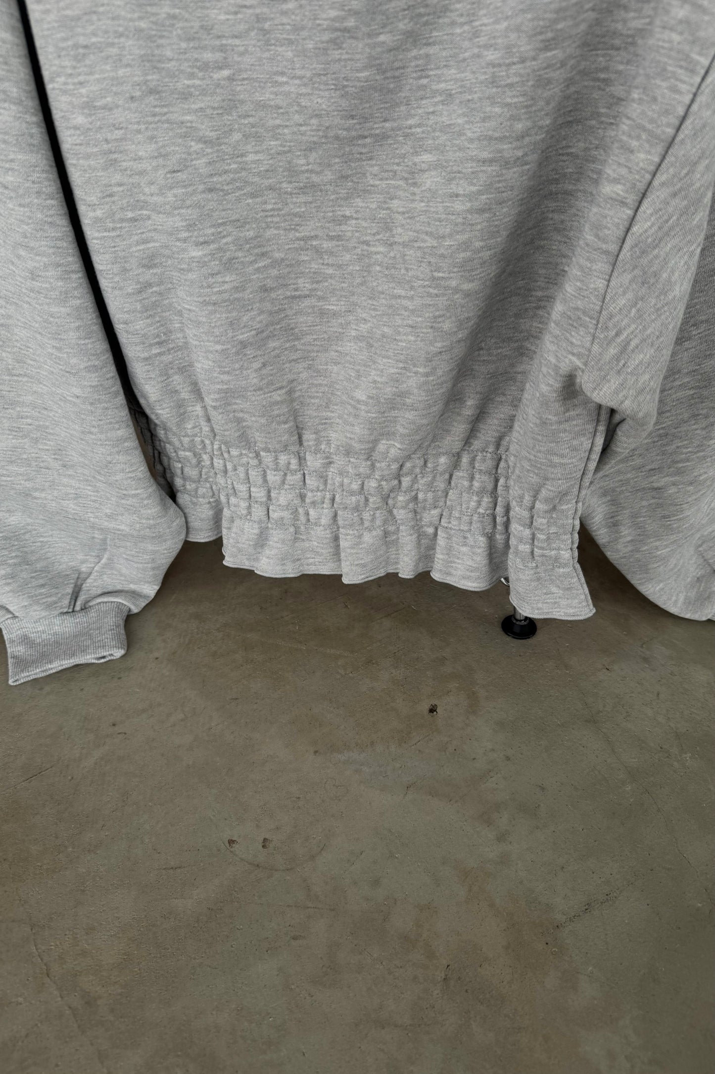 shirring design off shoulder pullover