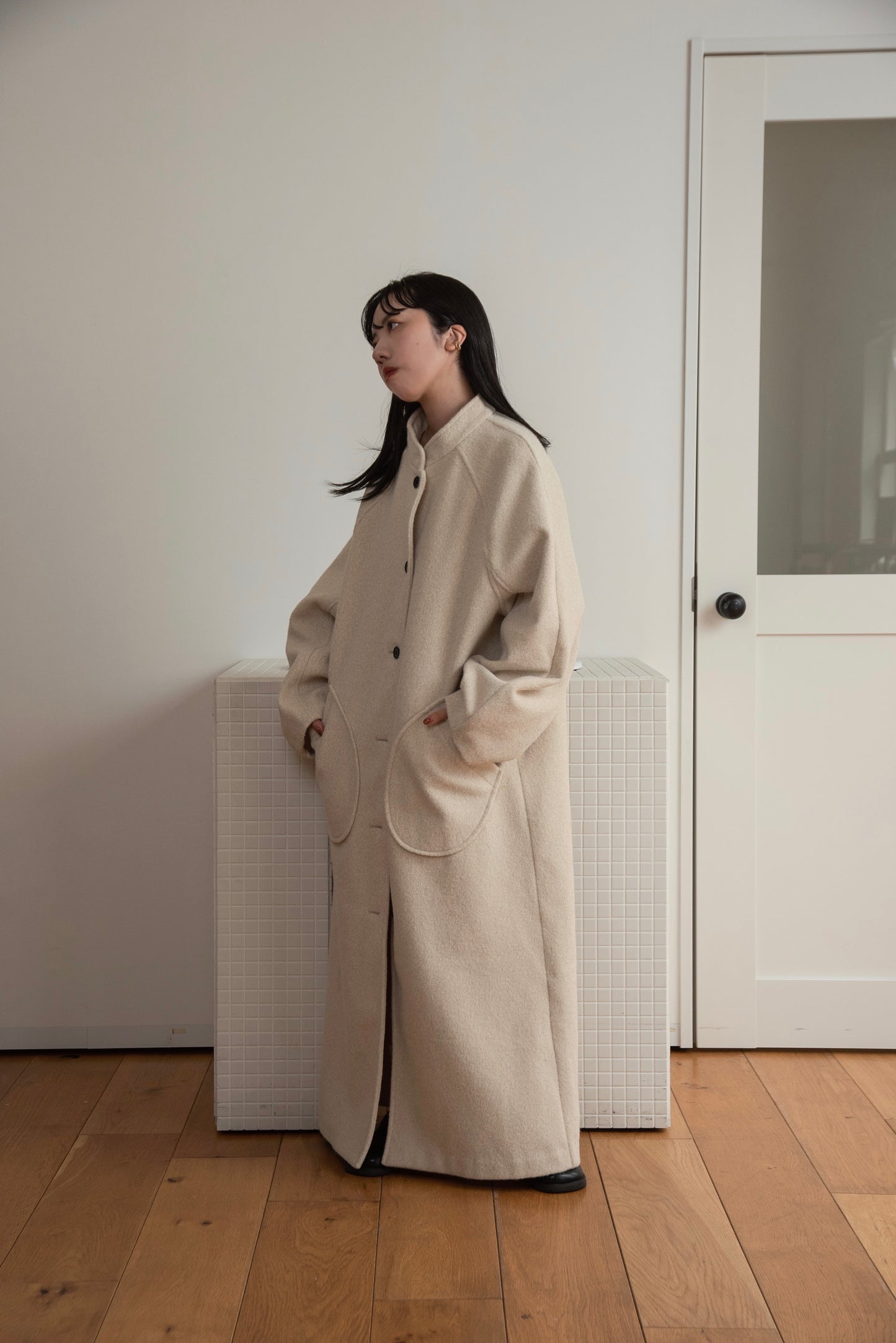 pocket point stand neck coat