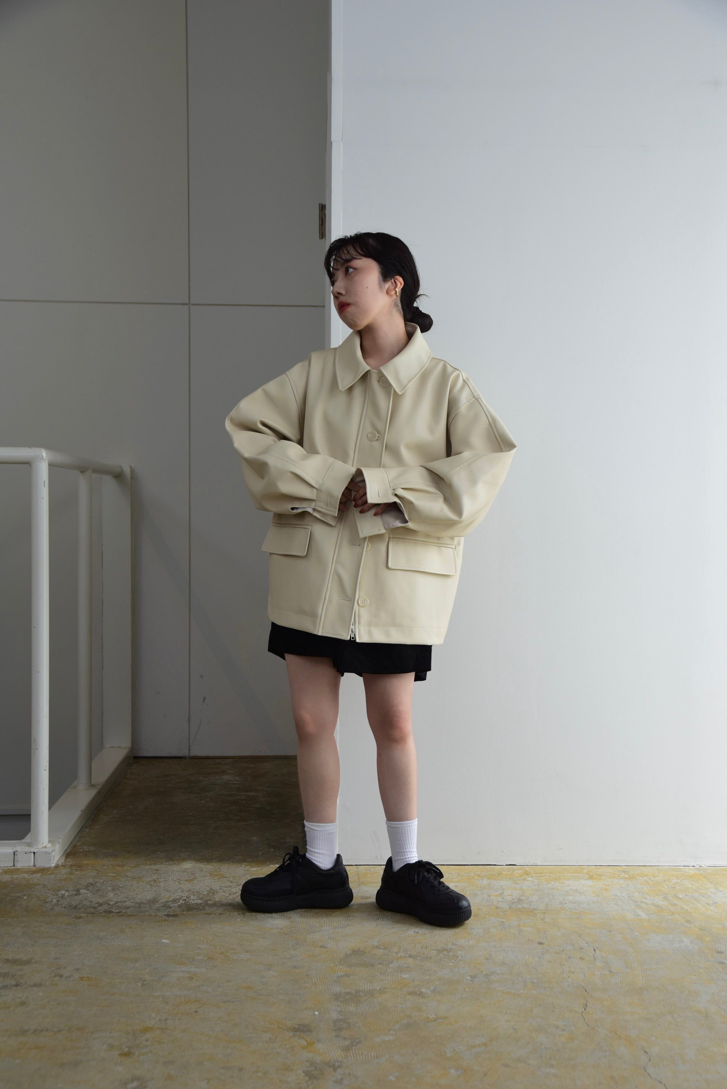 soutien collar faux leather outer – eim online（エイム オンライン）