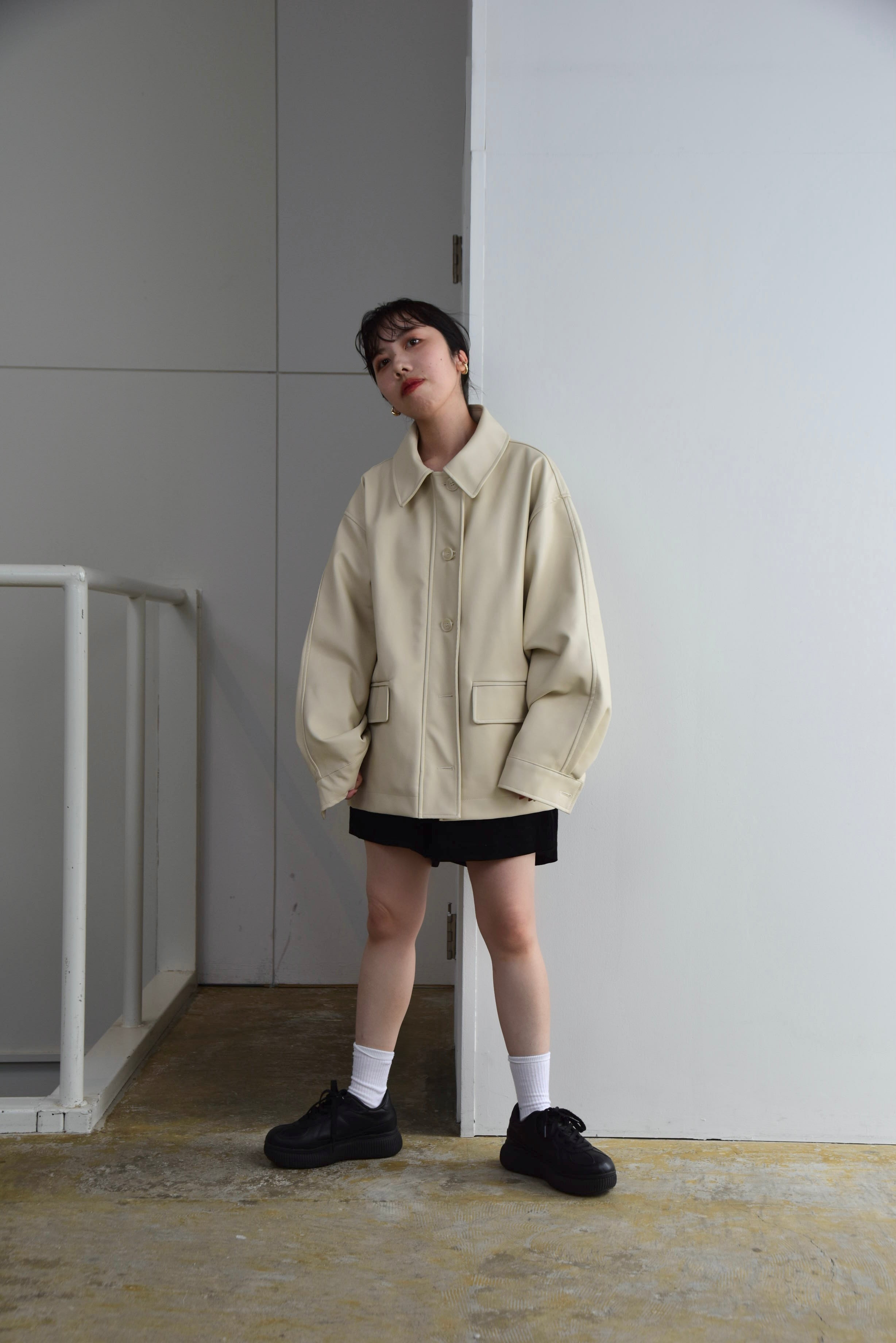 soutien collar faux leather outer – eim online（エイム オンライン）