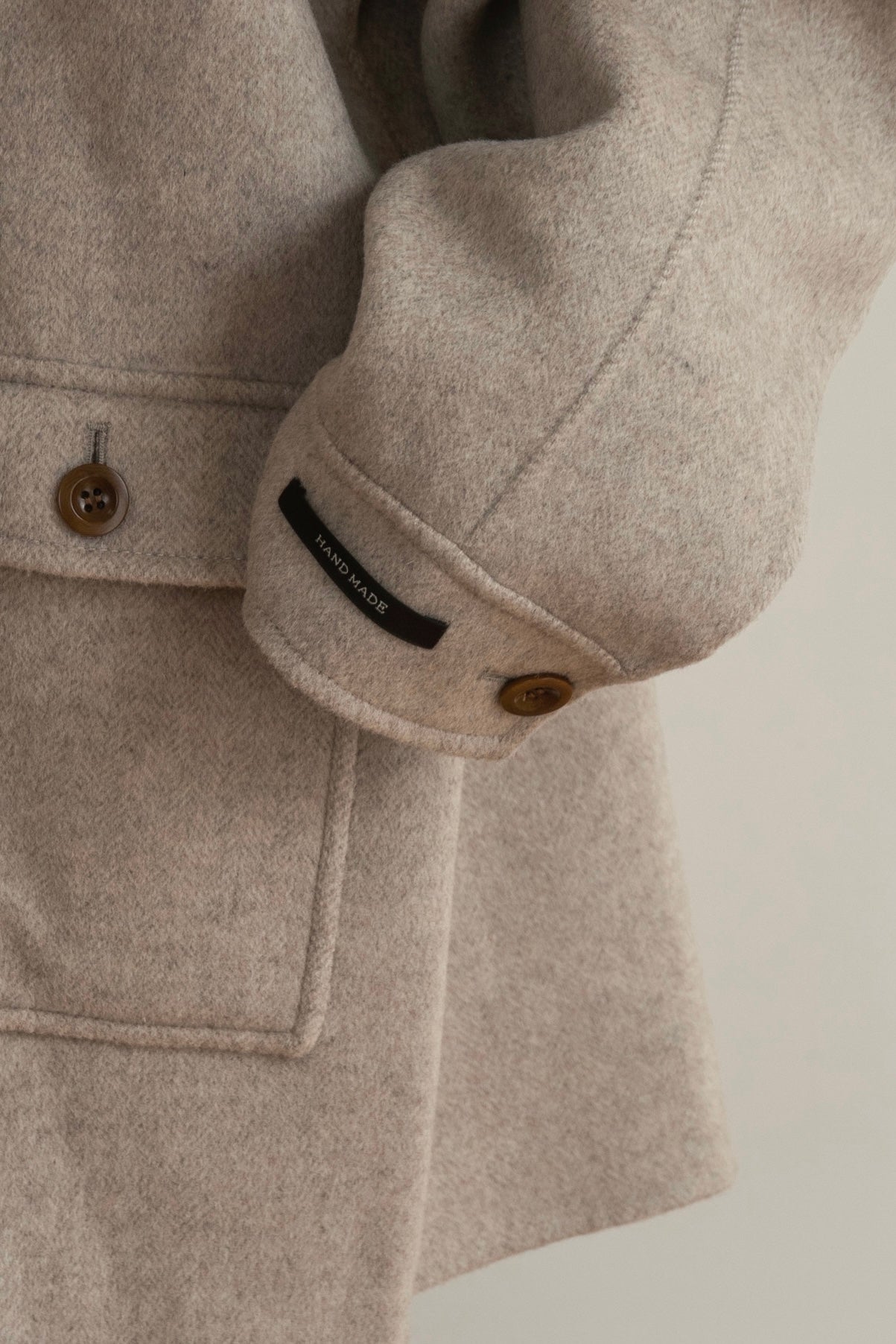 handmade wool soutien collar coat