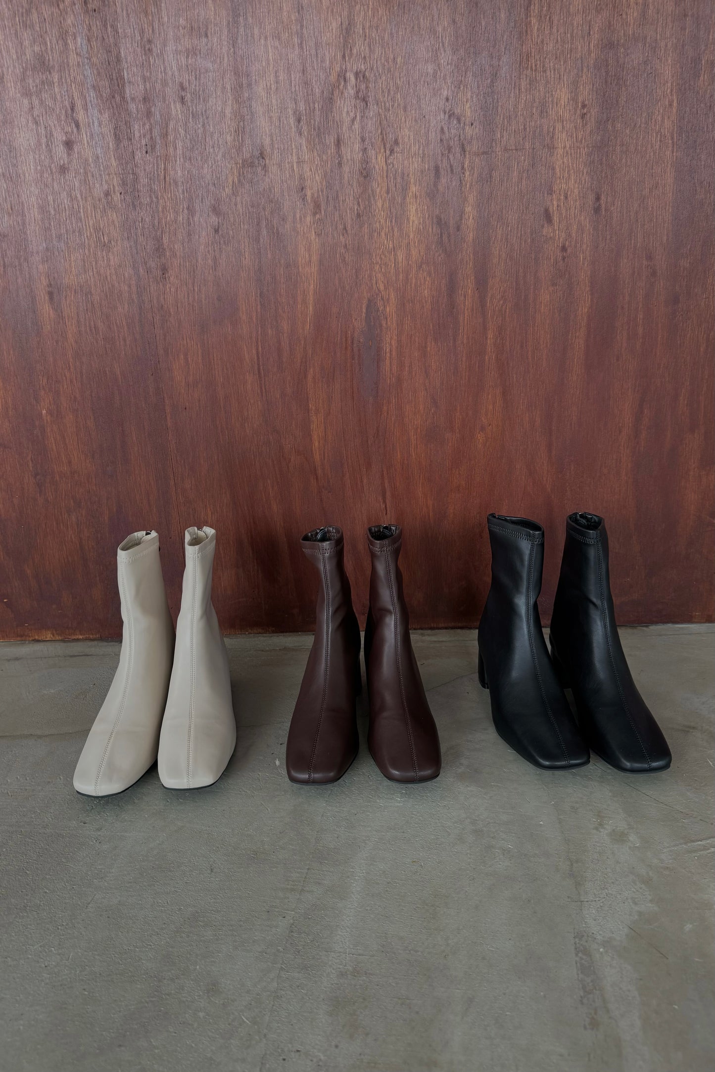 square toe short boots