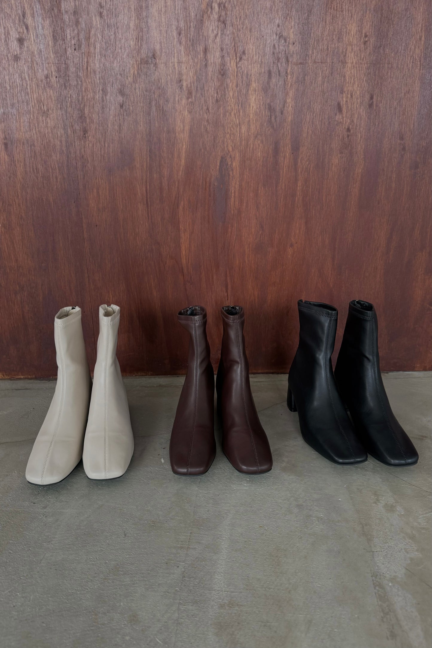 square toe short boots