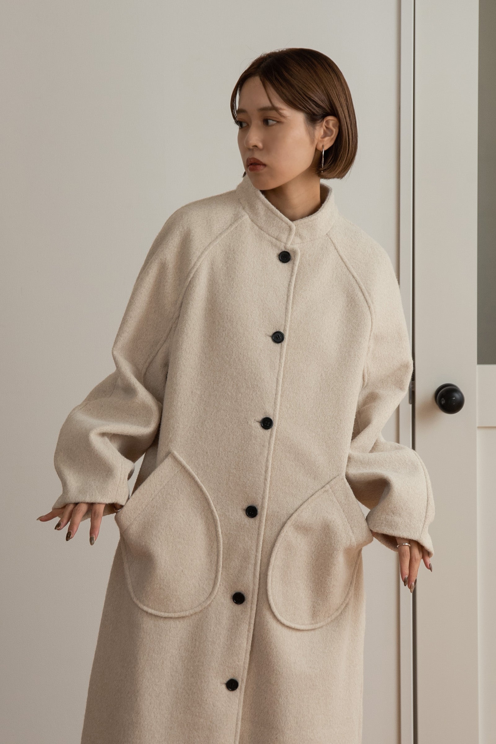 pocket point stand neck coat – eim online（エイム オンライン）