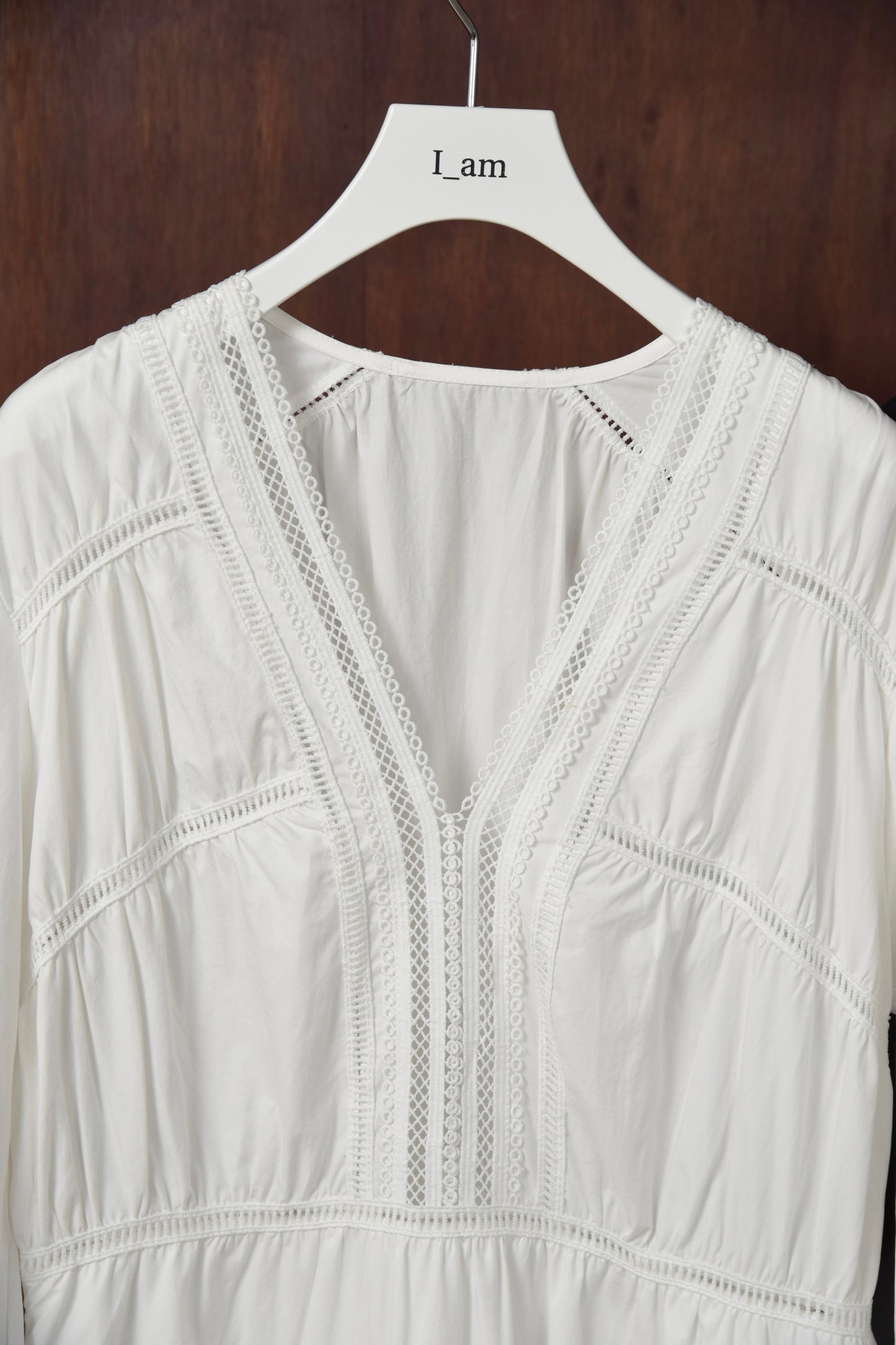 v neck lace tiered dress