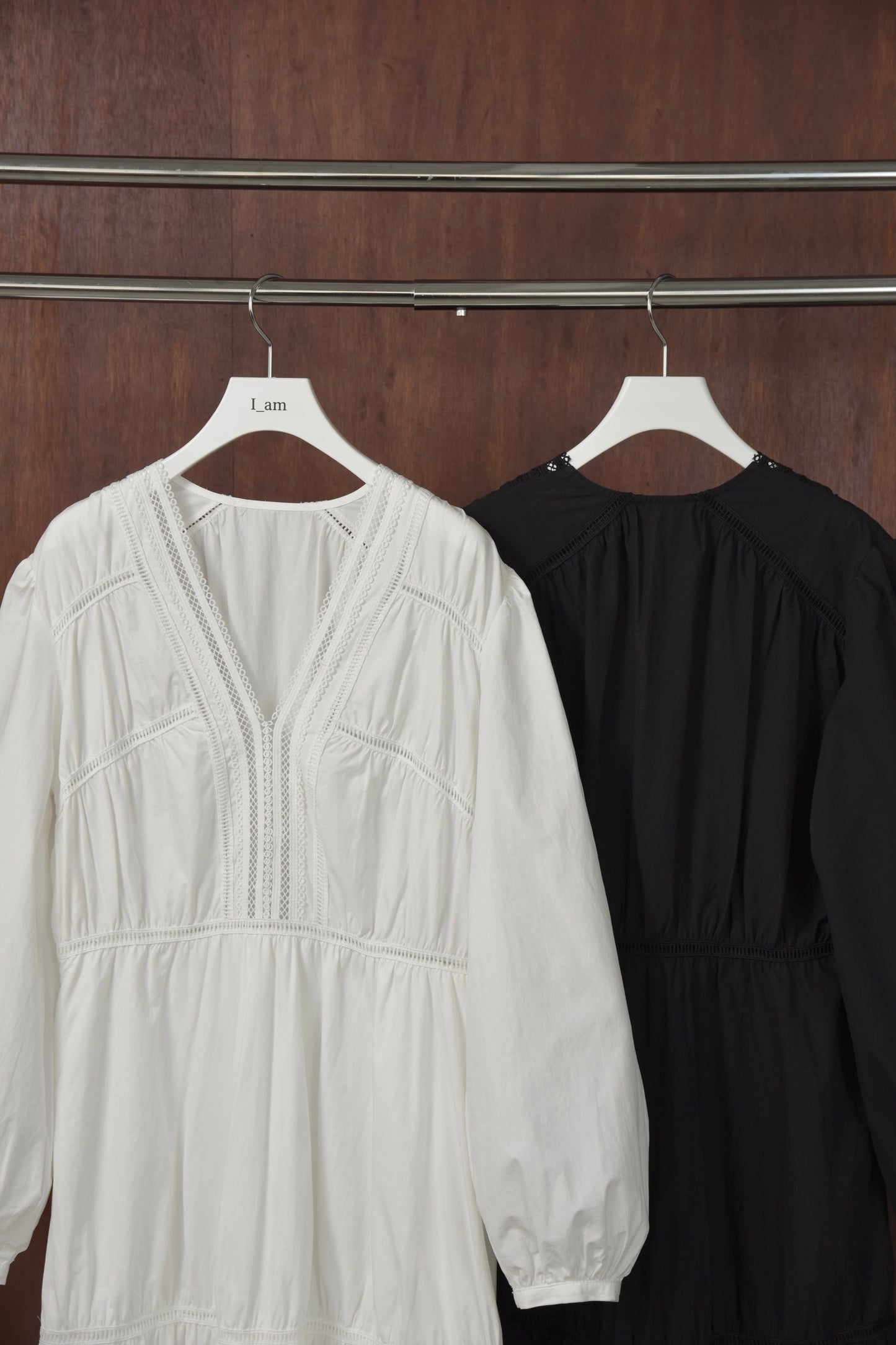 v neck lace tiered dress