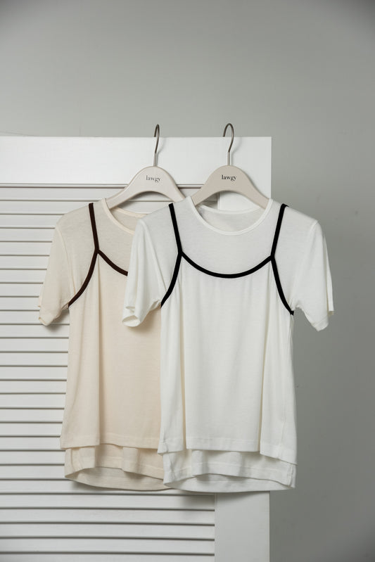 bicolor rafu cami set tops