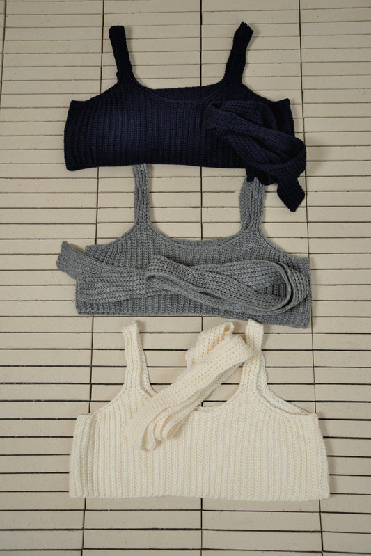 chunky like set knit bustier