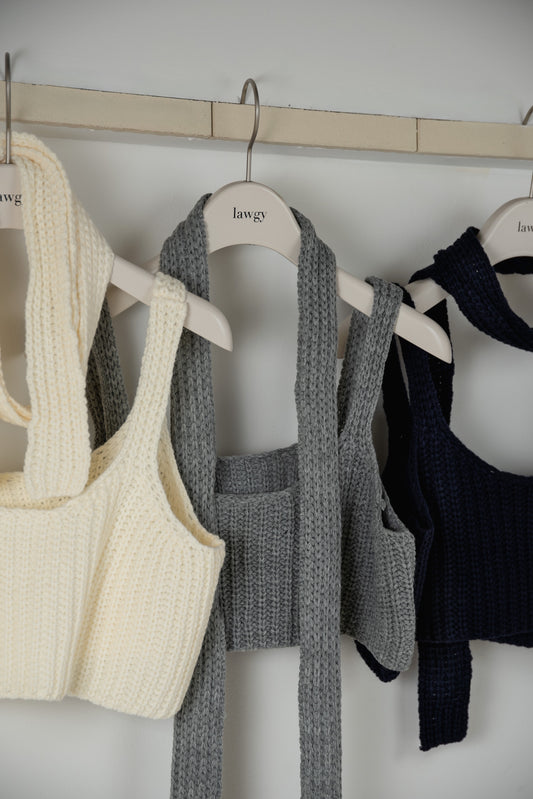 chunky like set knit bustier