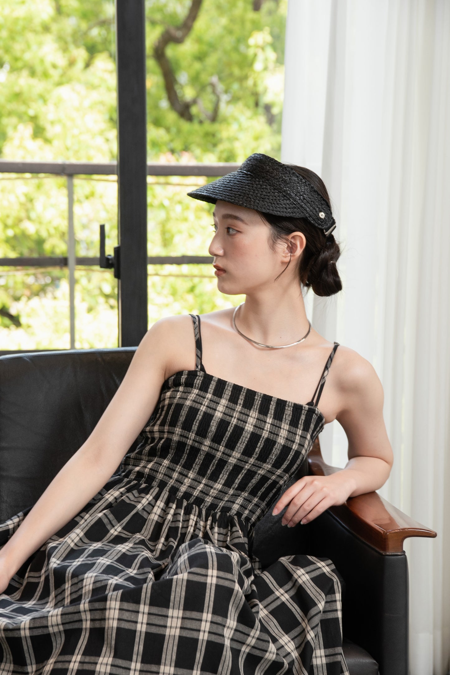 check cami dress