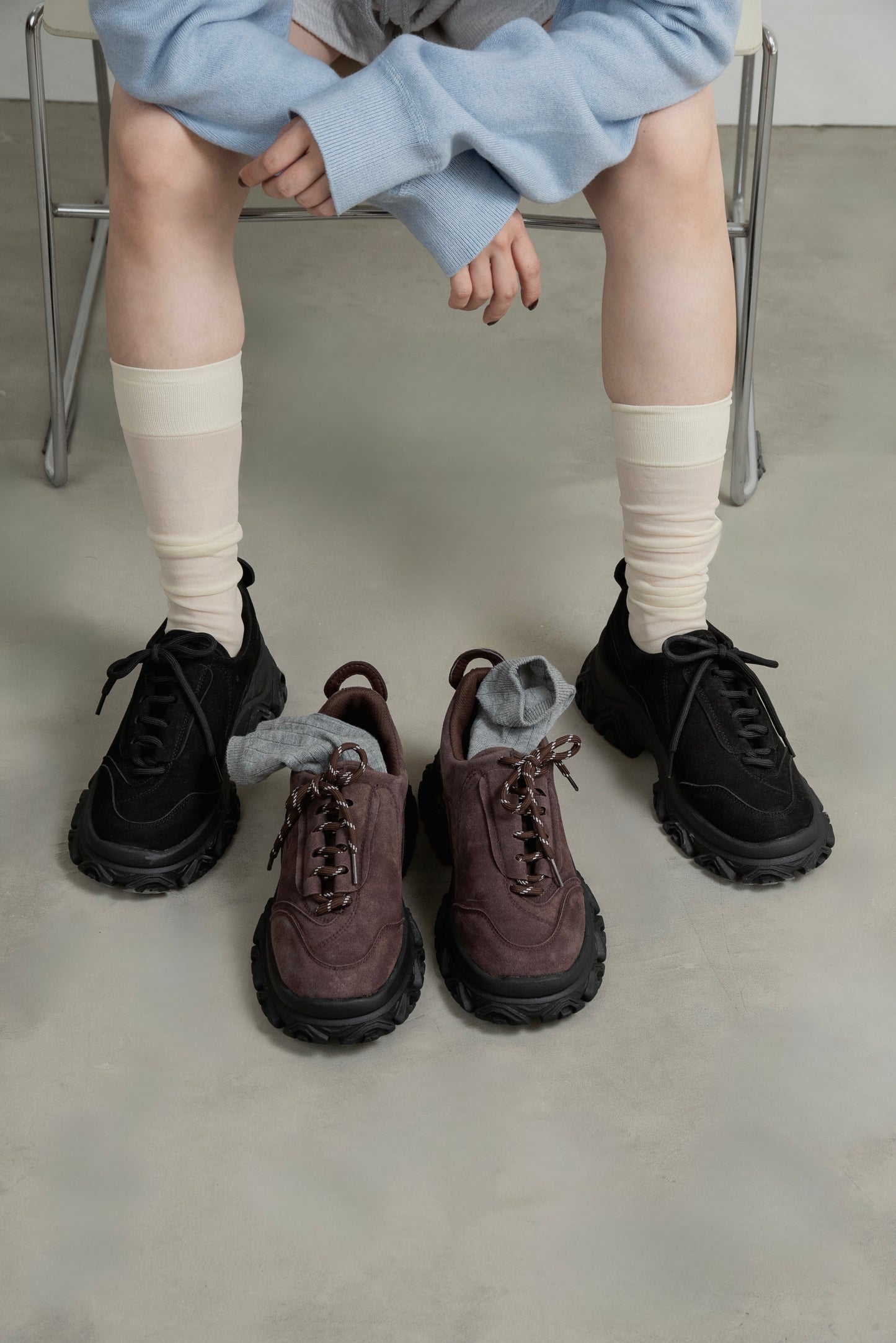 asymmetry design dad sneaker