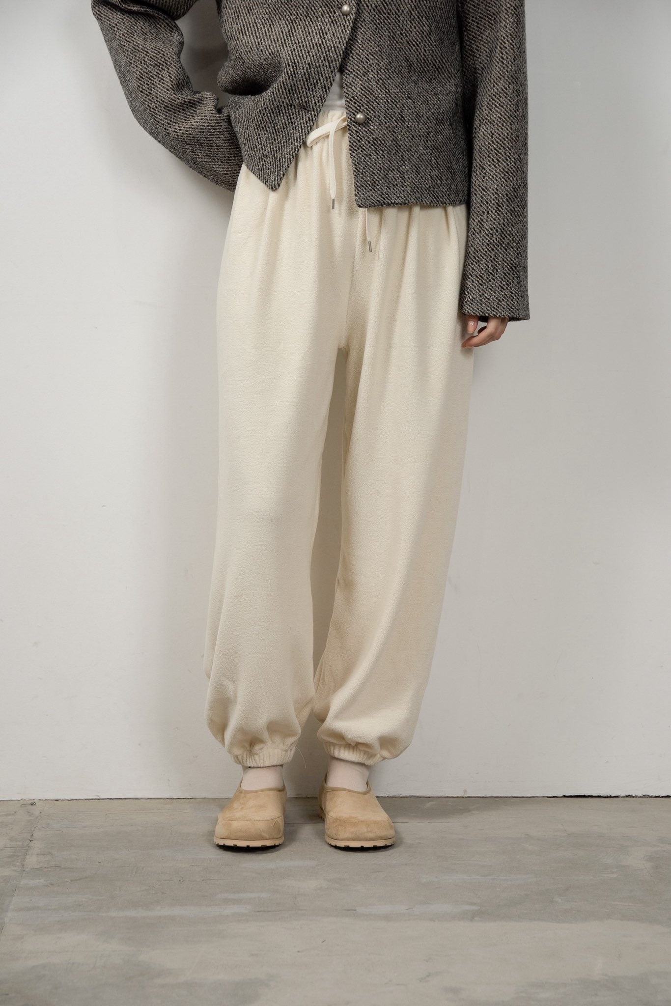 brushed string rafu jogger pants