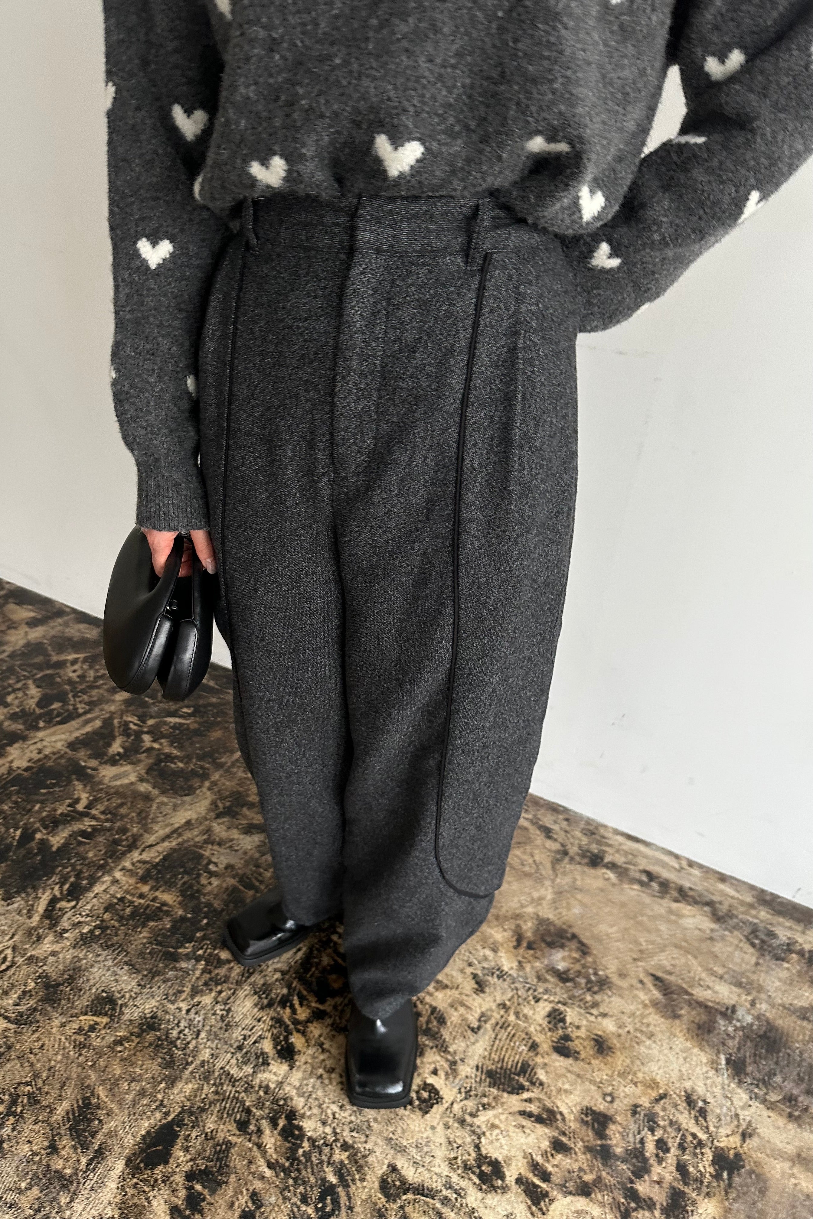 wool like mix curve pants – eim online（エイム オンライン）