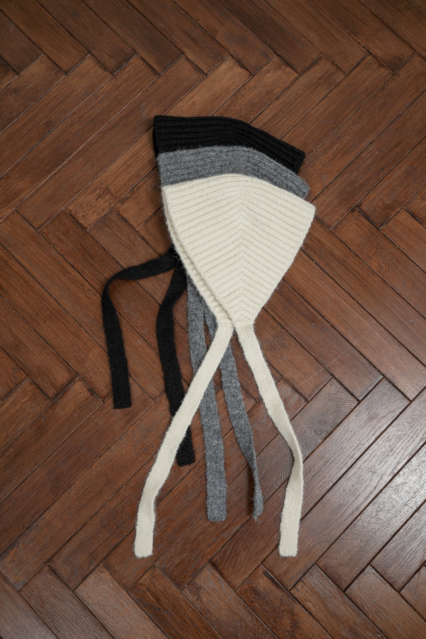 knit rib ribbon babushka