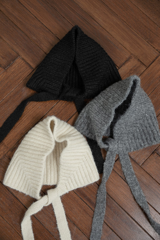 knit rib ribbon babushka