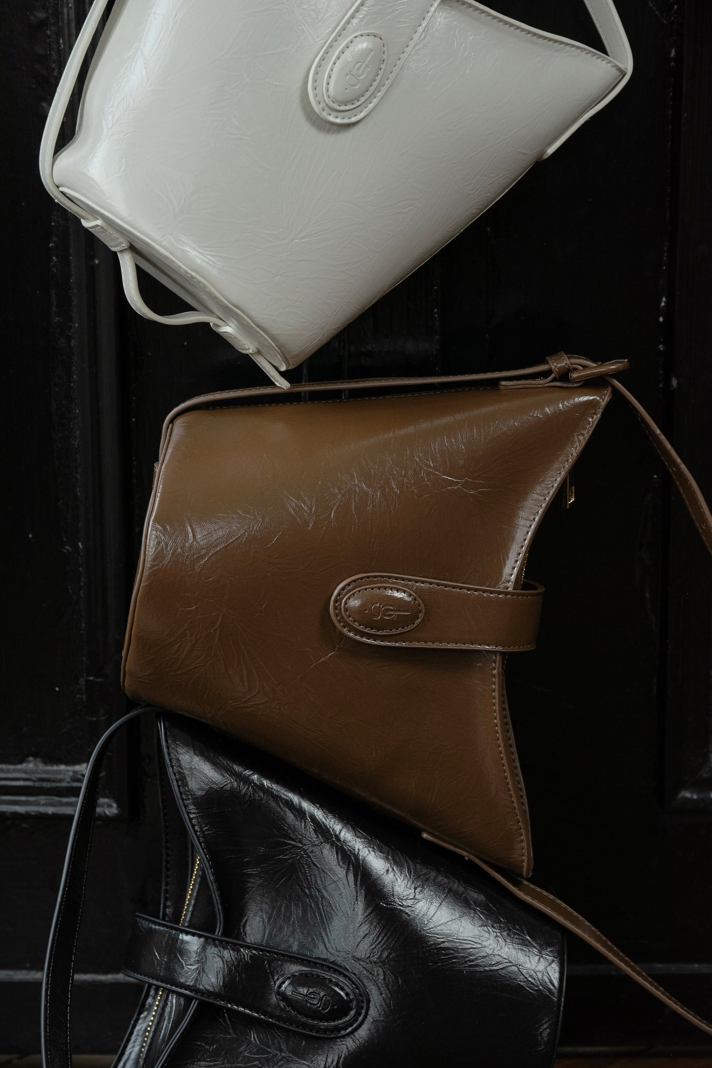 triangle logo one handle bag