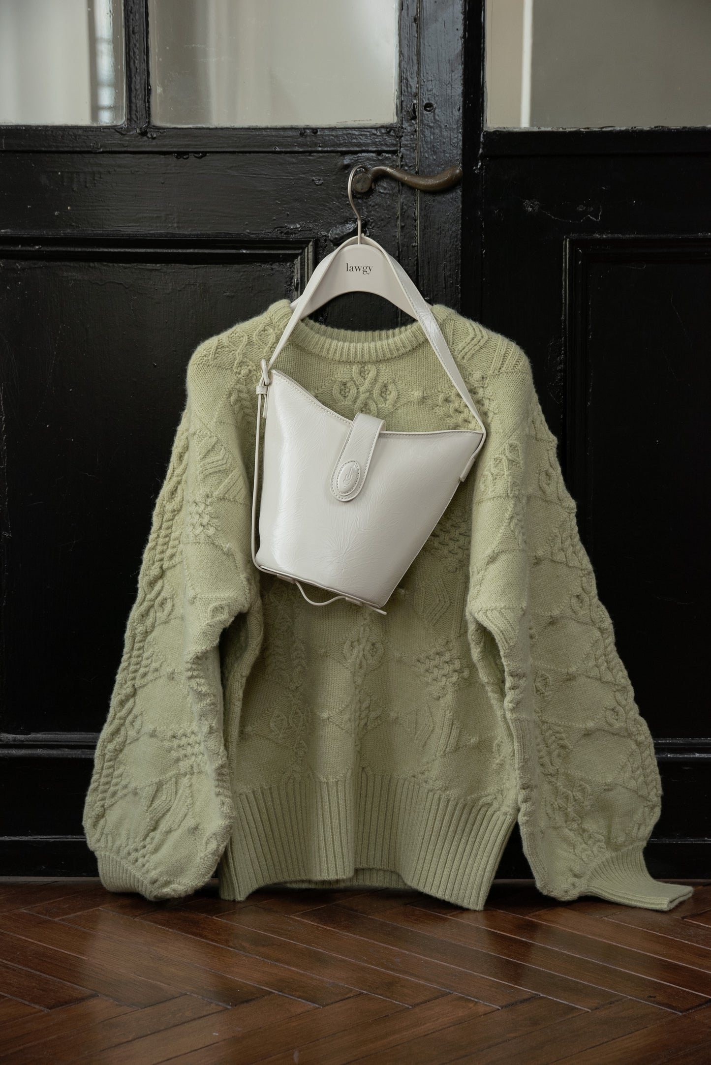 triangle logo one handle bag