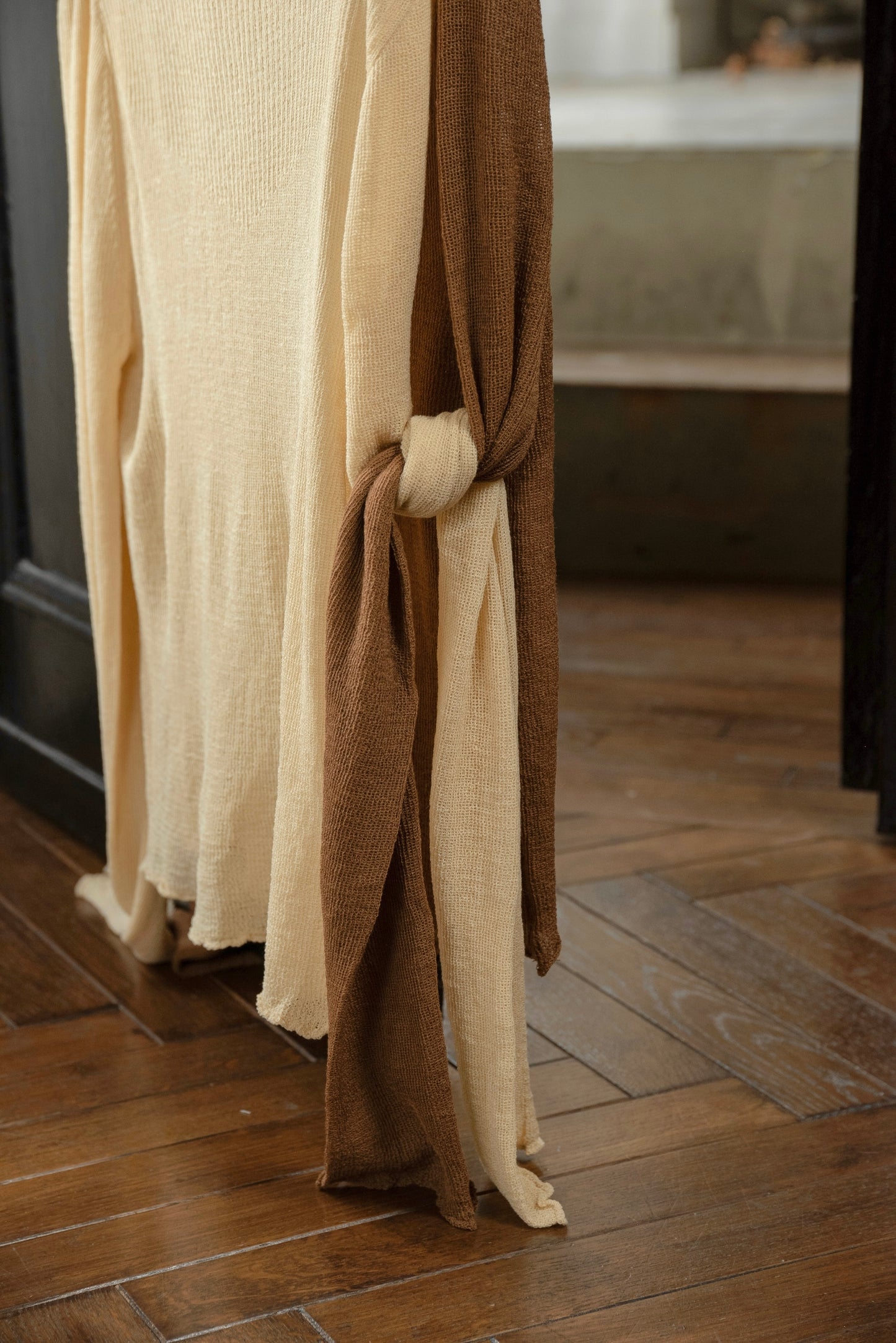 sheer high neck rib tops