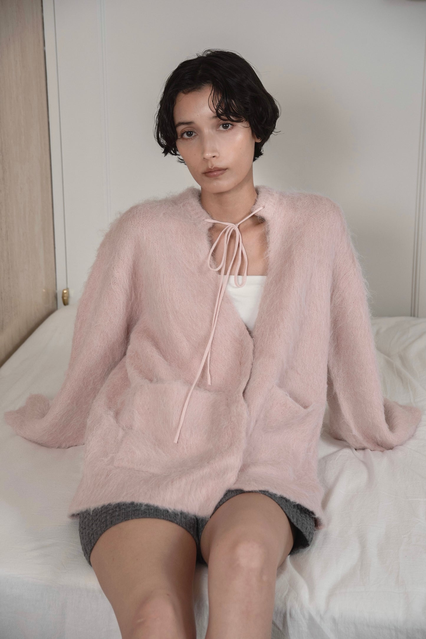 fluffy soft touch knit cardigan