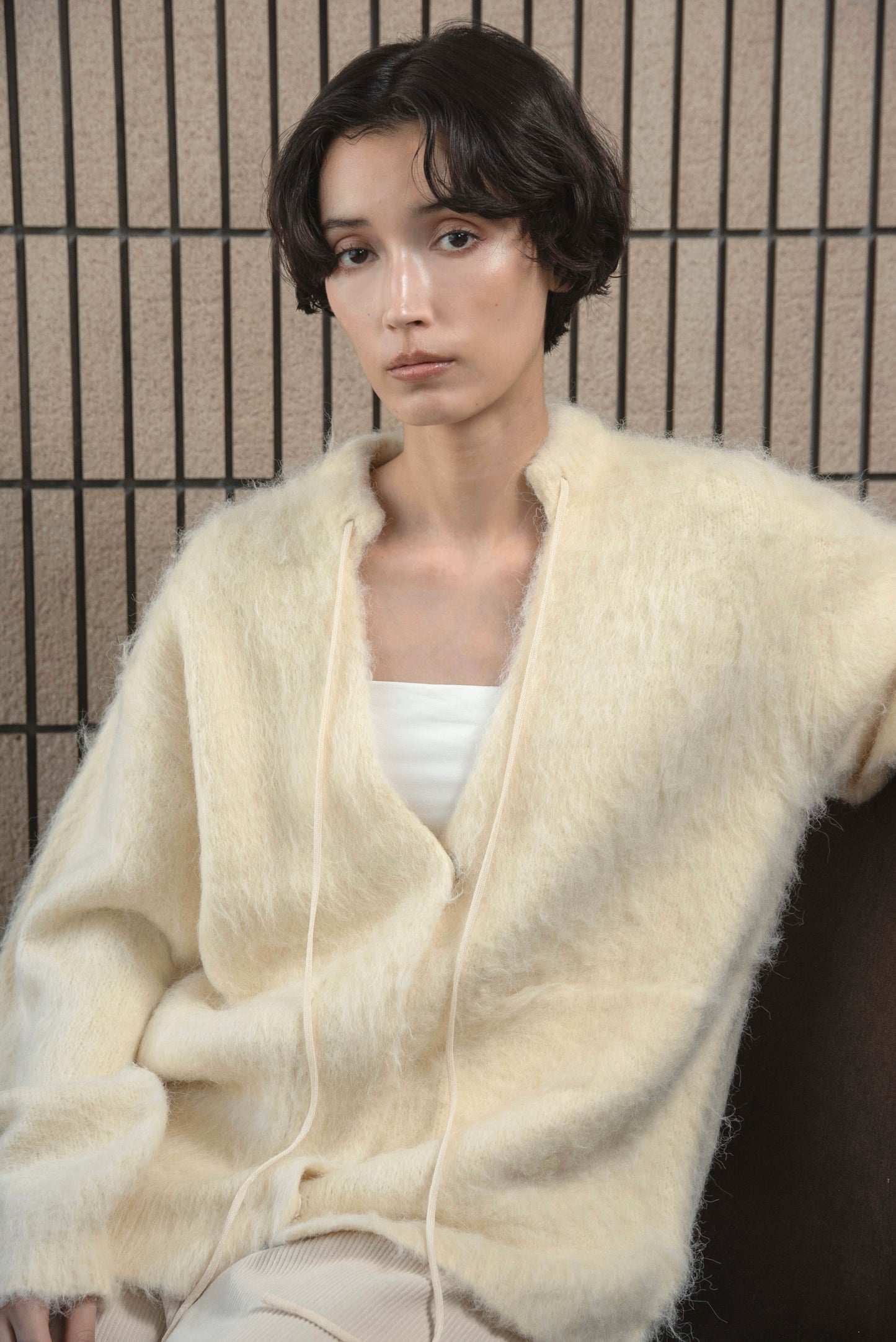 fluffy soft touch knit cardigan