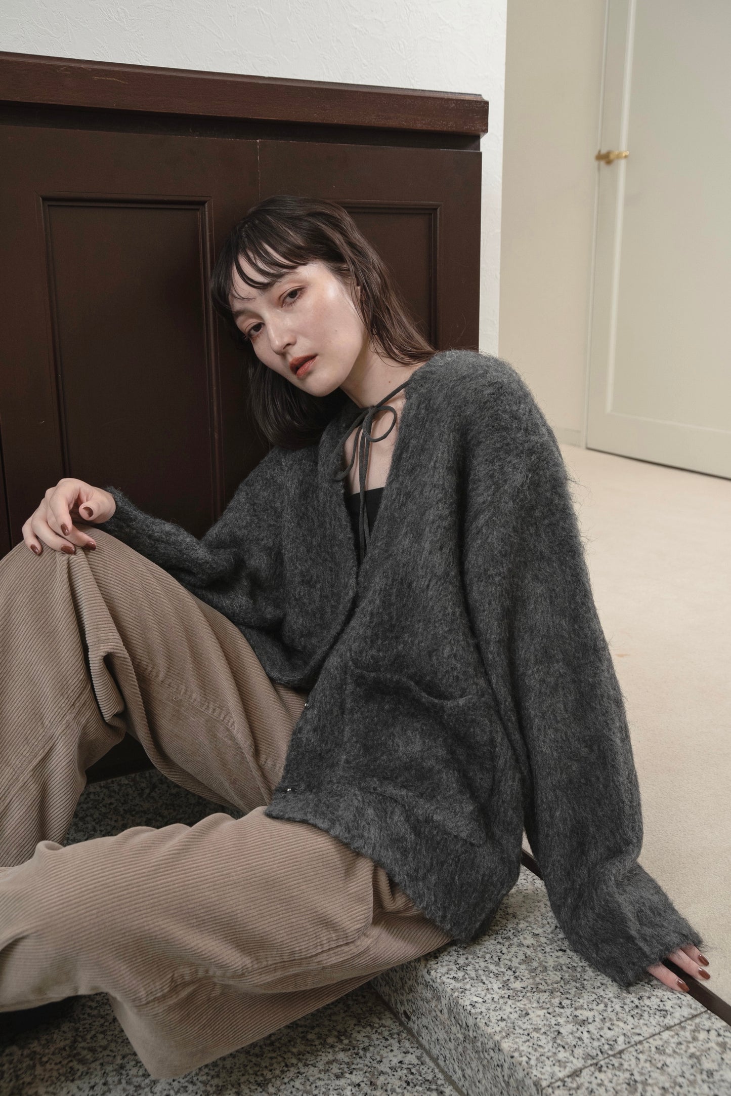 fluffy soft touch knit cardigan