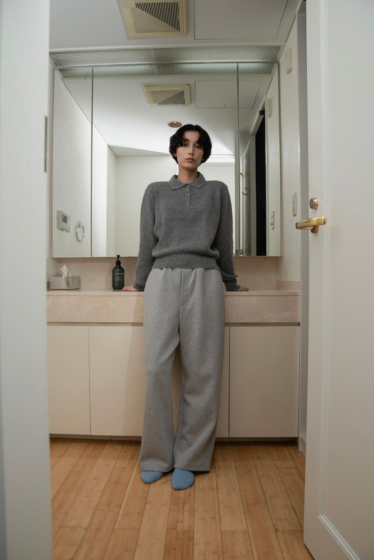 lawgy original logo embroidery sweat pants